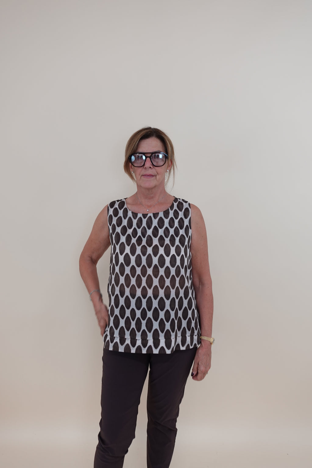 Camicia Bollini Marrone