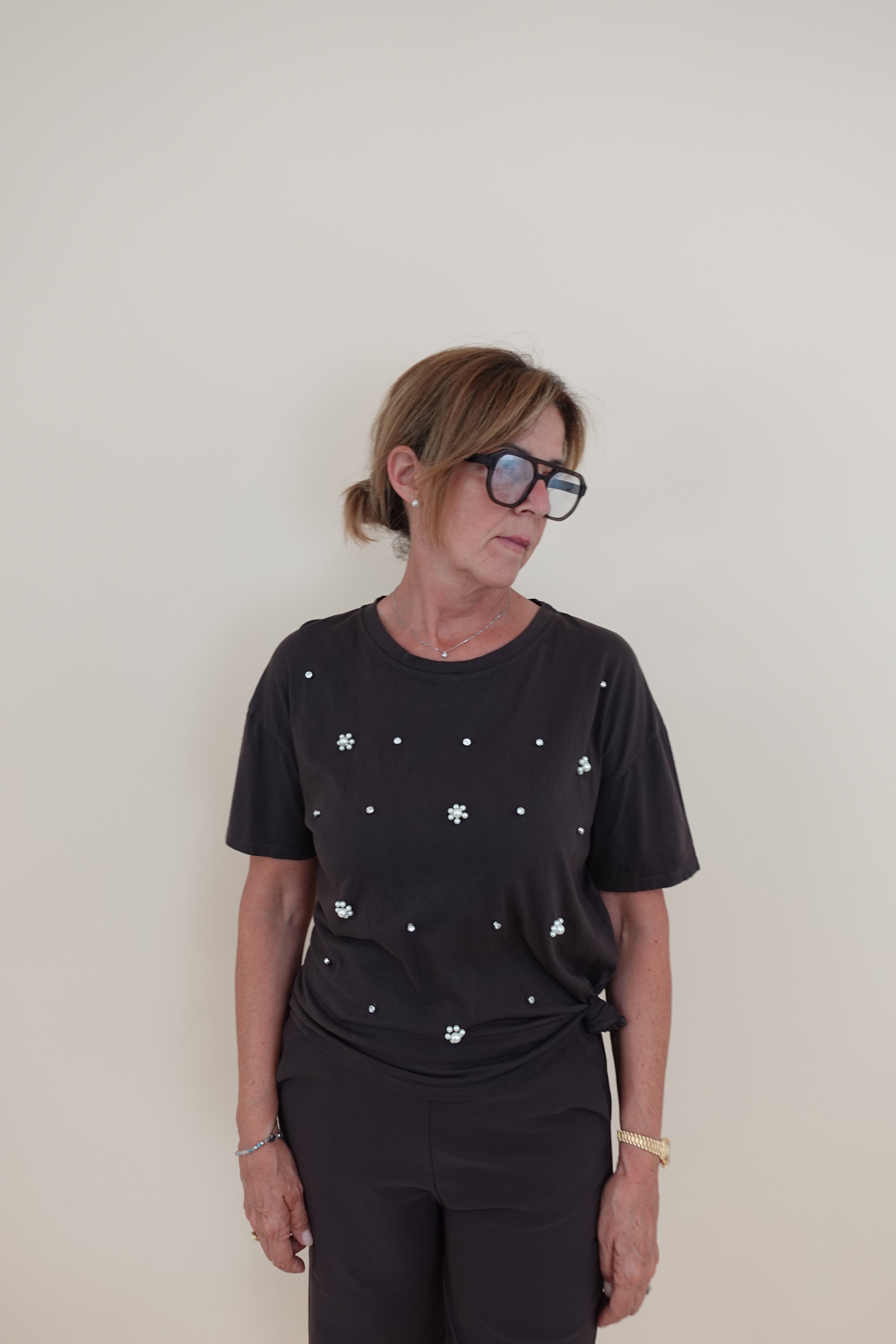 T-shirt Pela Marrone