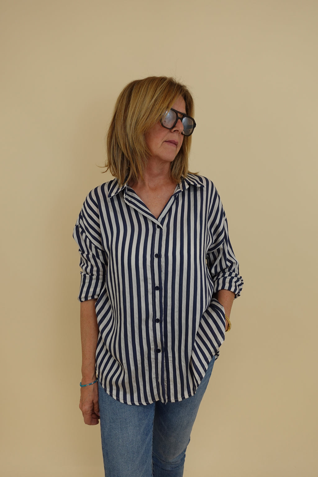 Camicia Over Blu