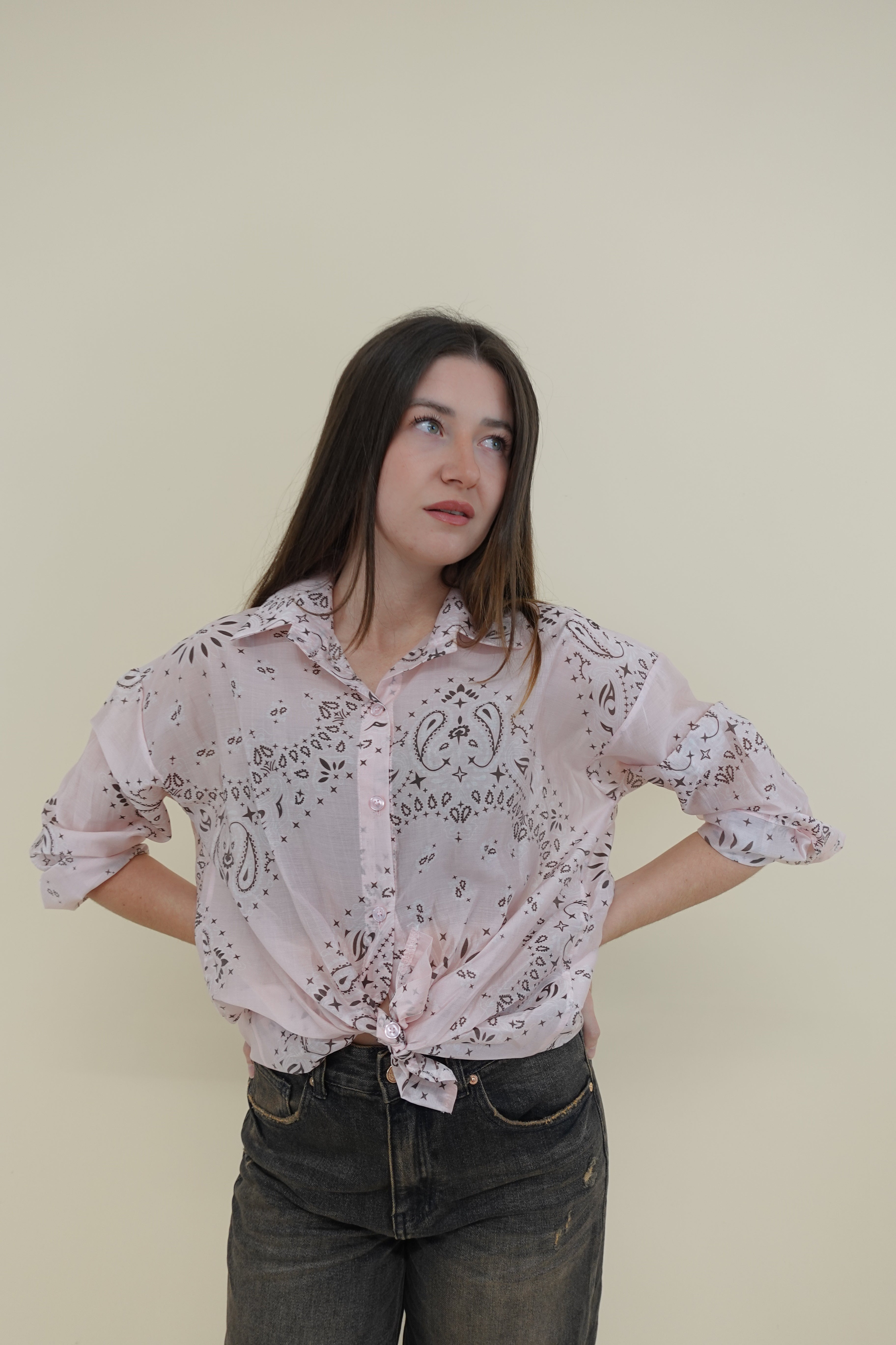 Camicia Bandana Rosa