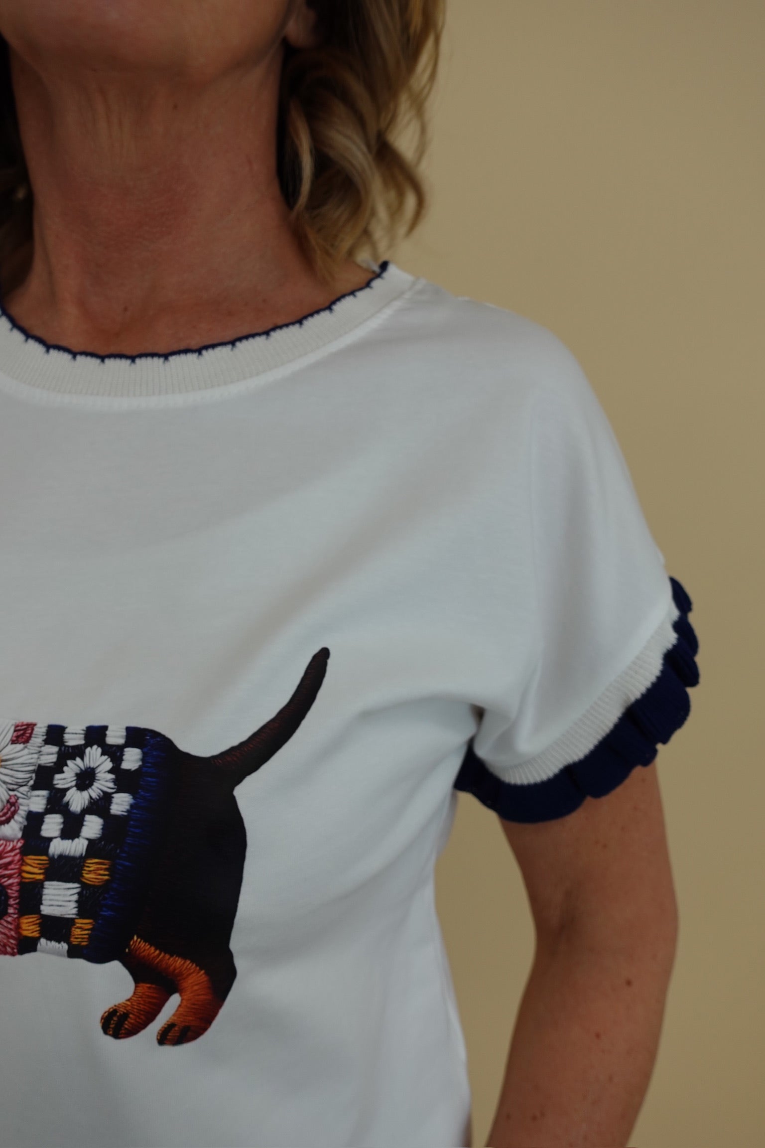 T-shirt Dog Blu