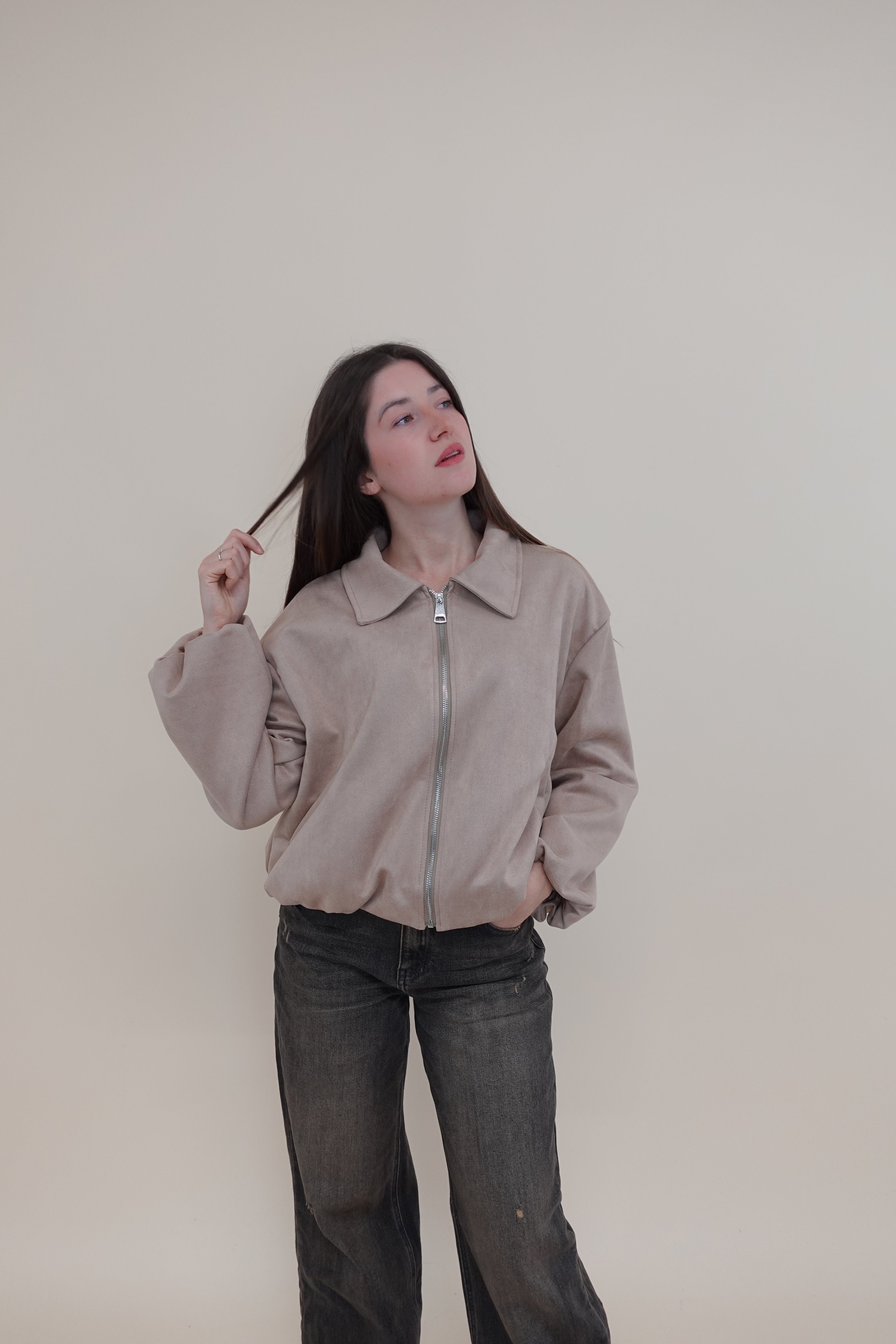 Giacca Bomber Camel