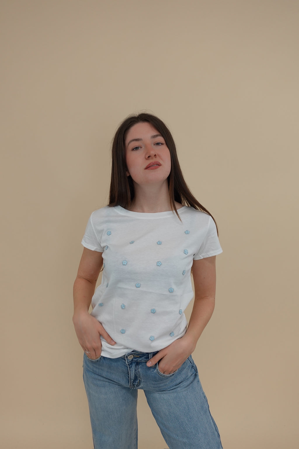 T-shirt Margherite Azzurre