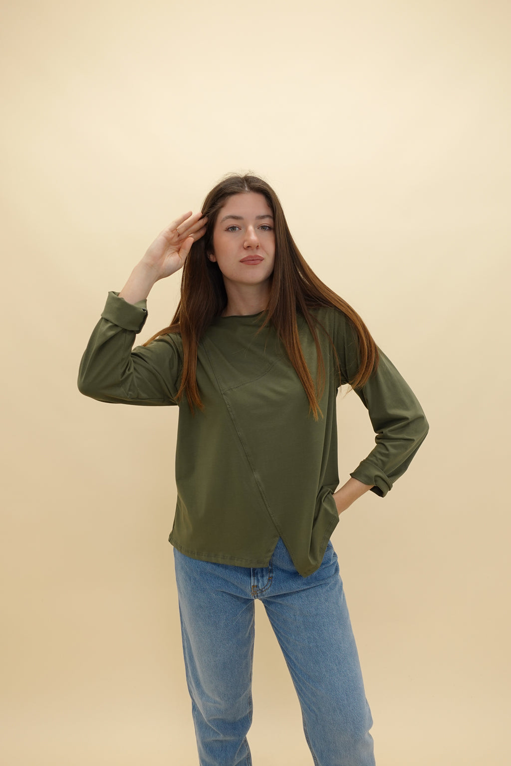 Maglia Assimmetrica Verde