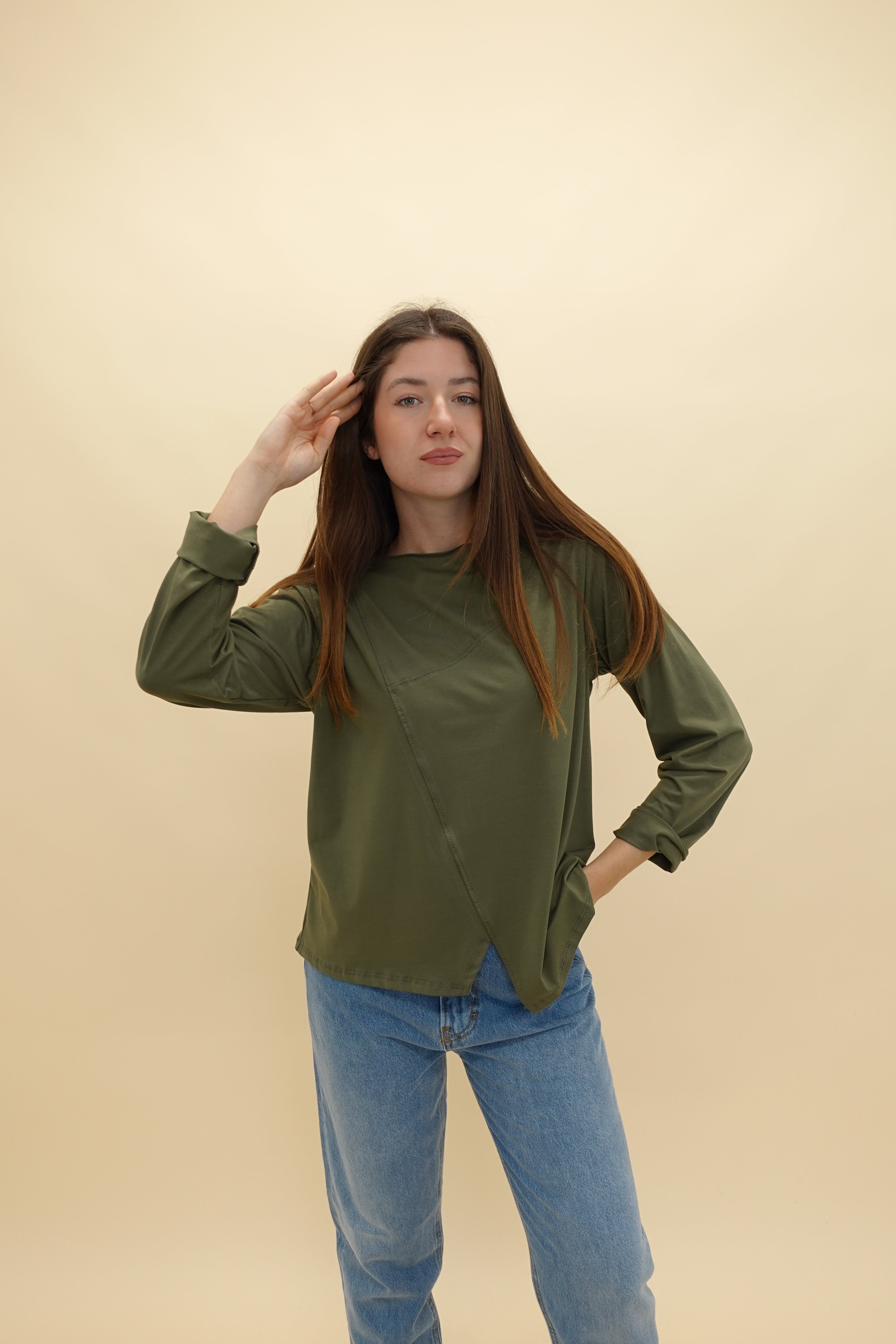 Maglia Assimmetrica Verde