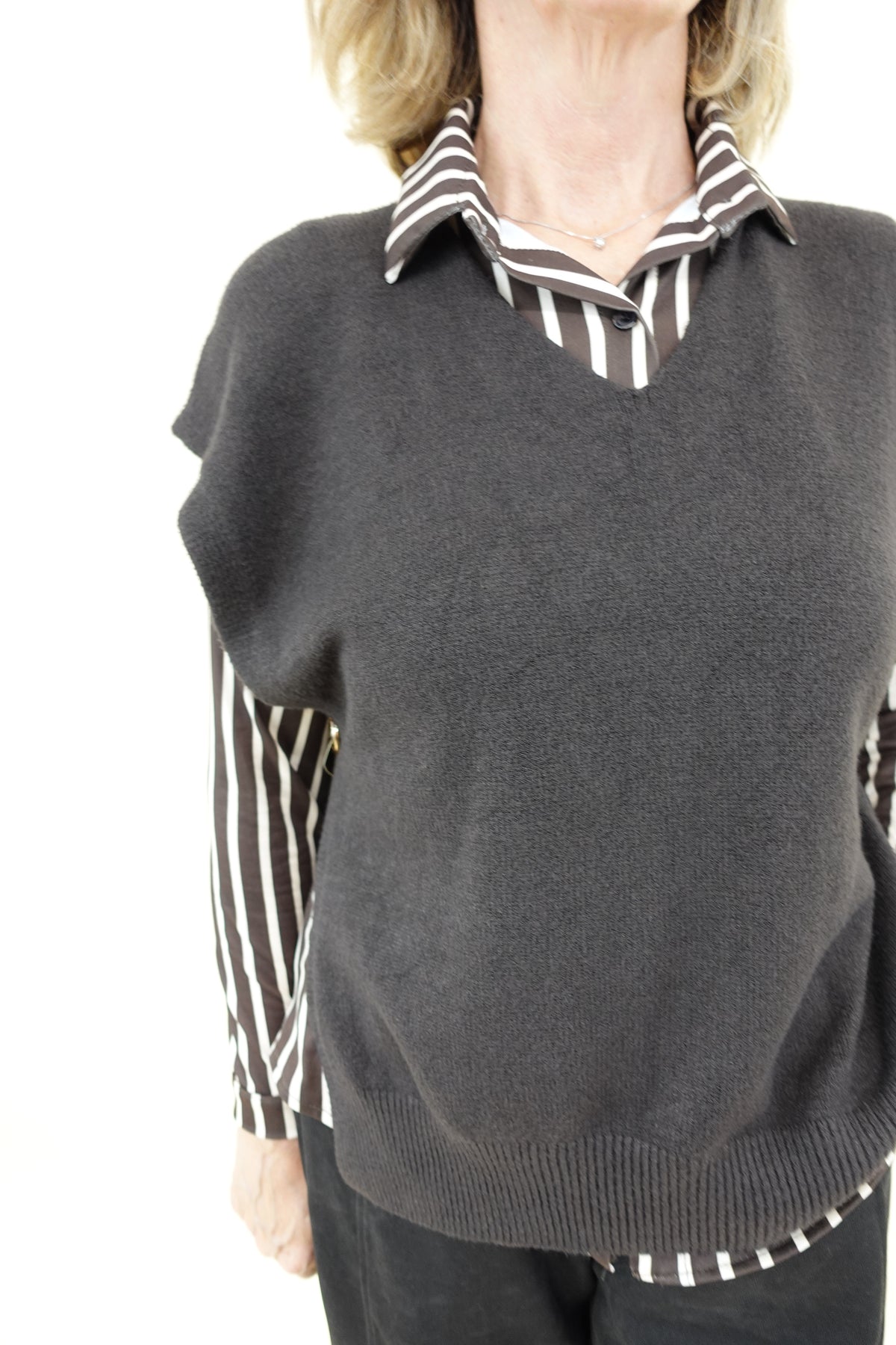 Gilet Carmen Marrone