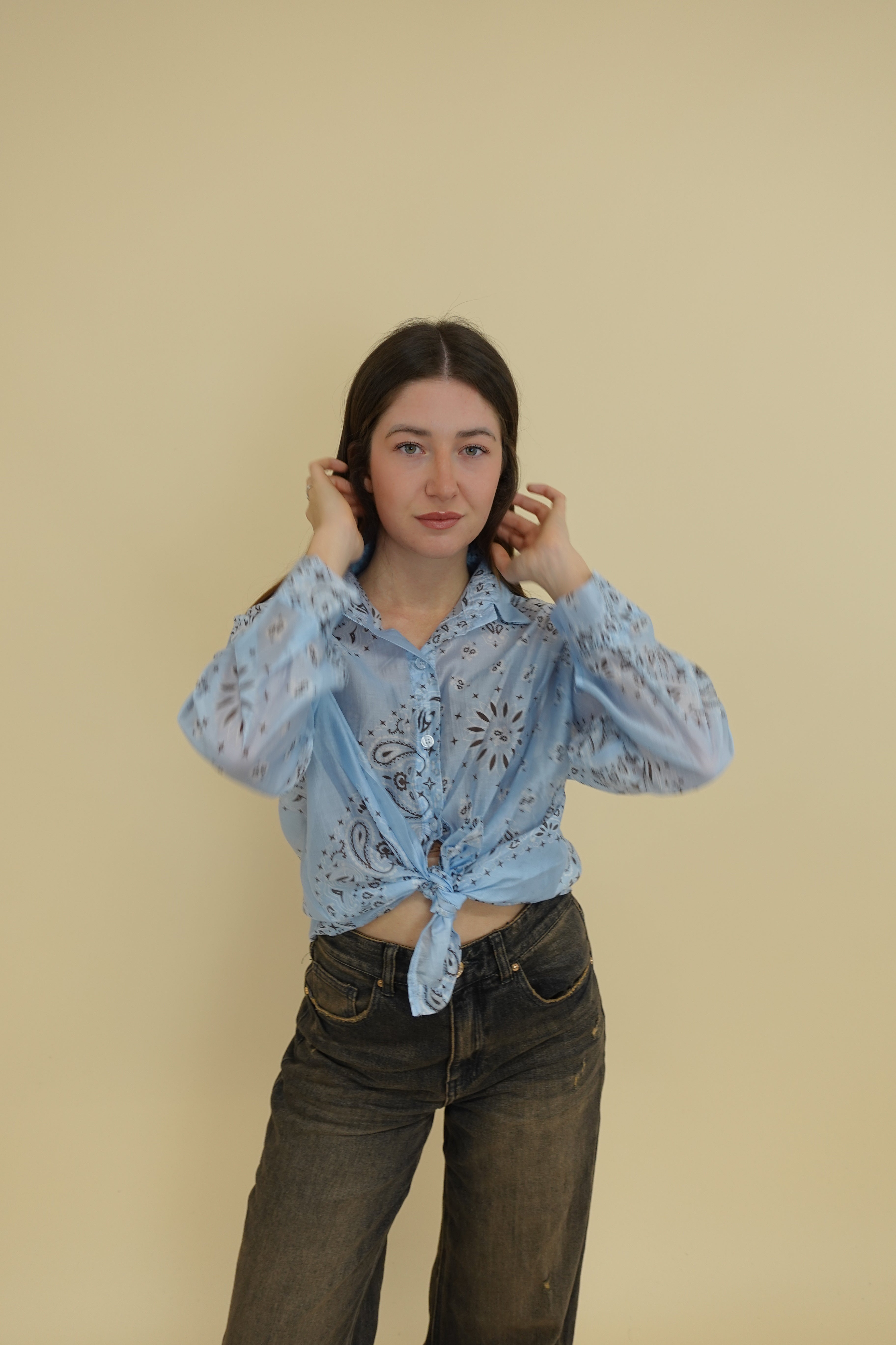 Camicia Bandana Azzurra