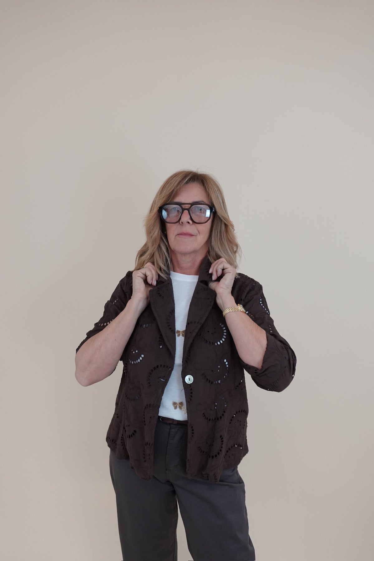Giacca Margherita Marrone