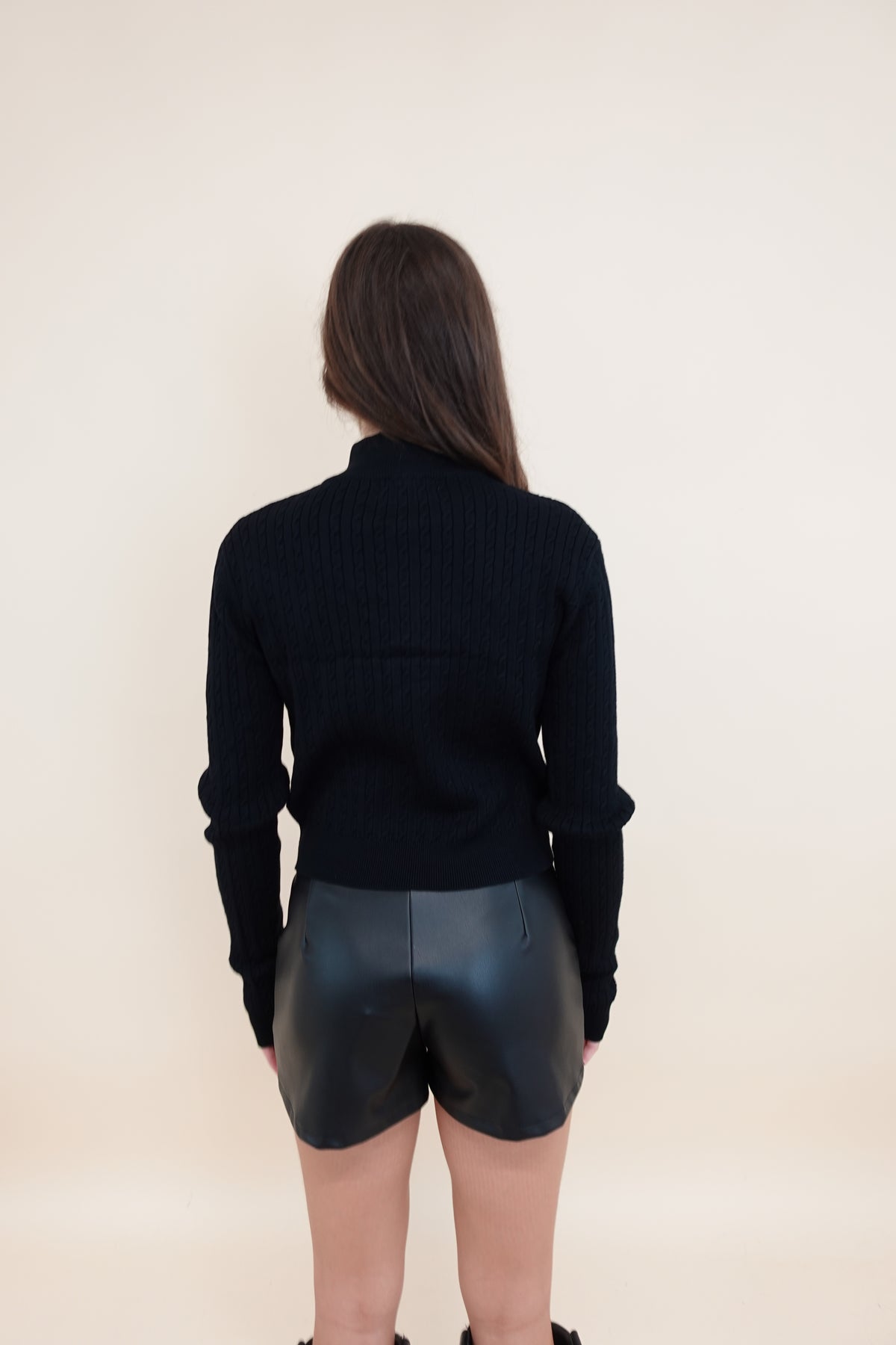 Shorts Similpelle Nero