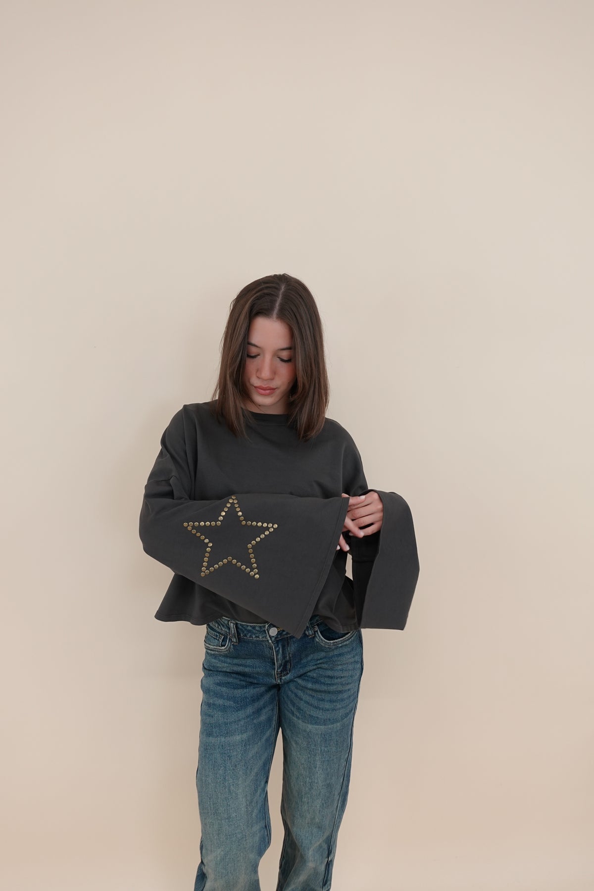Felpa Star Grigio