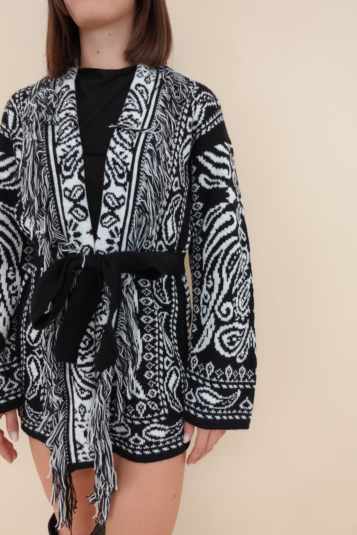 Cardigan Ortisei Long Nero