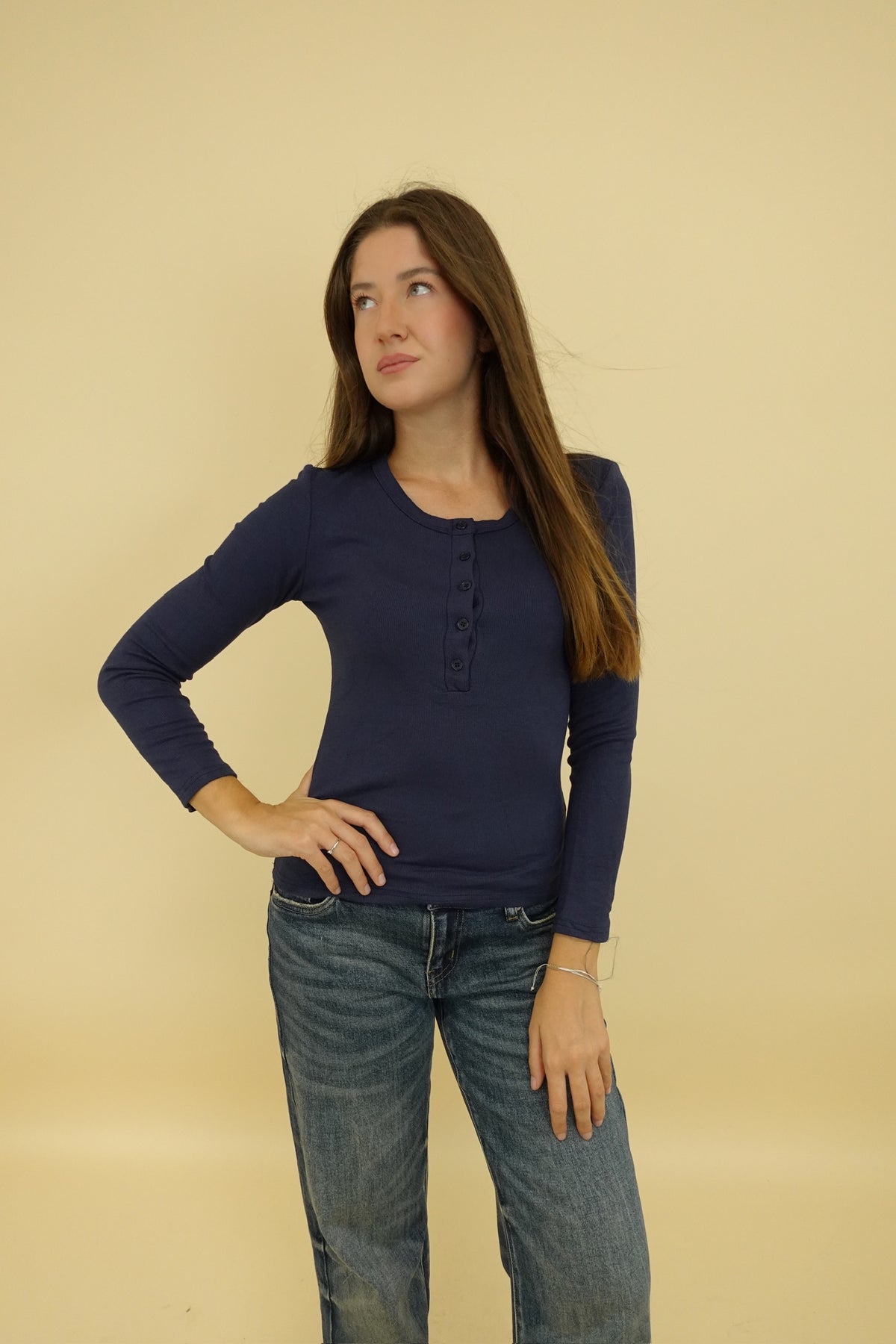 Maglia Serafino Blu