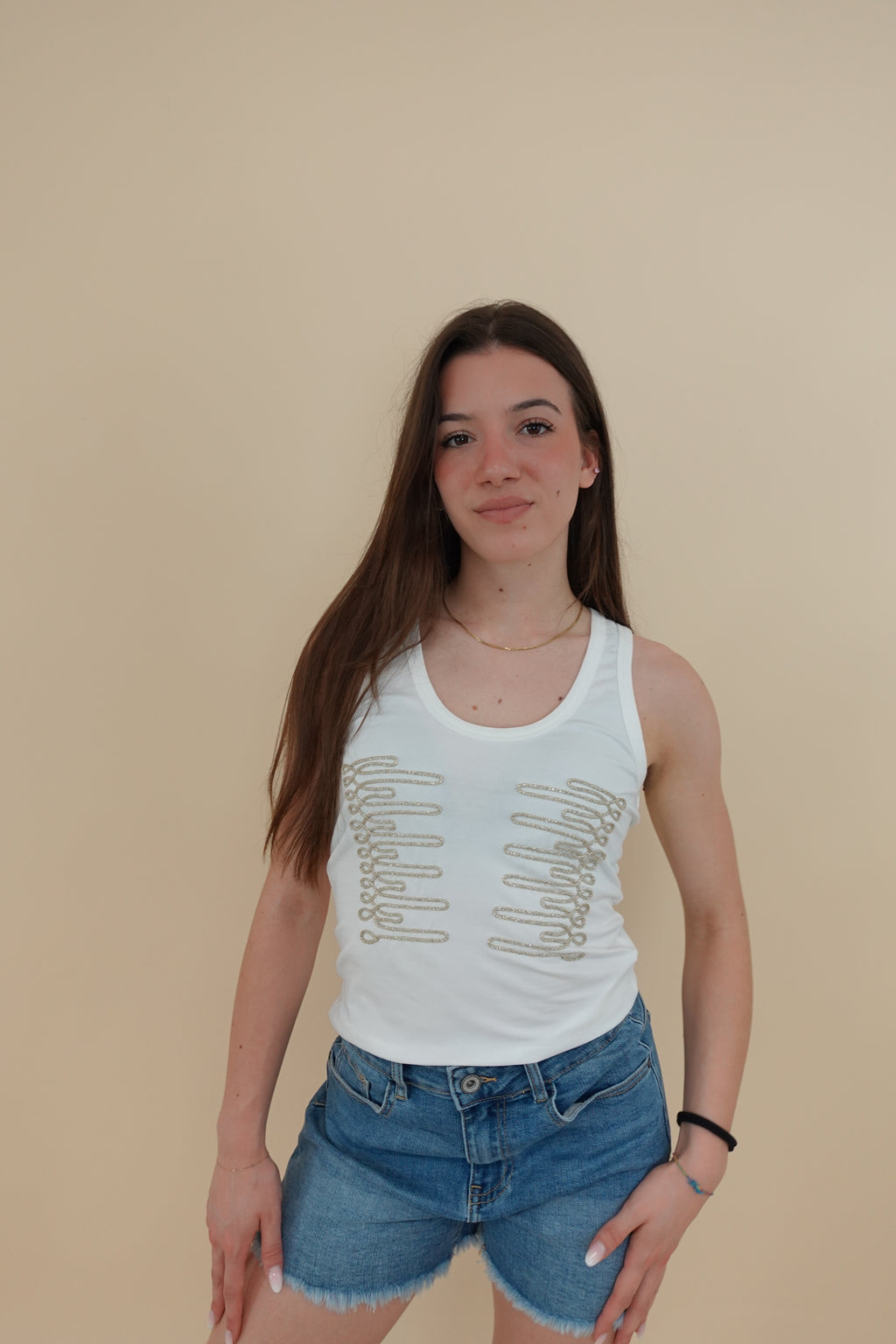 Canotta Gold Bianca