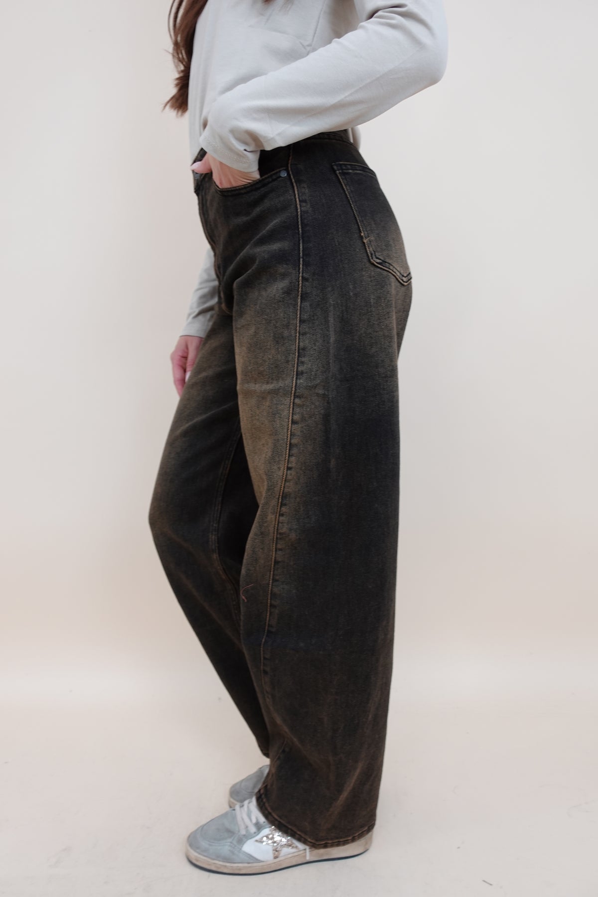 Jeans Balloon Brown