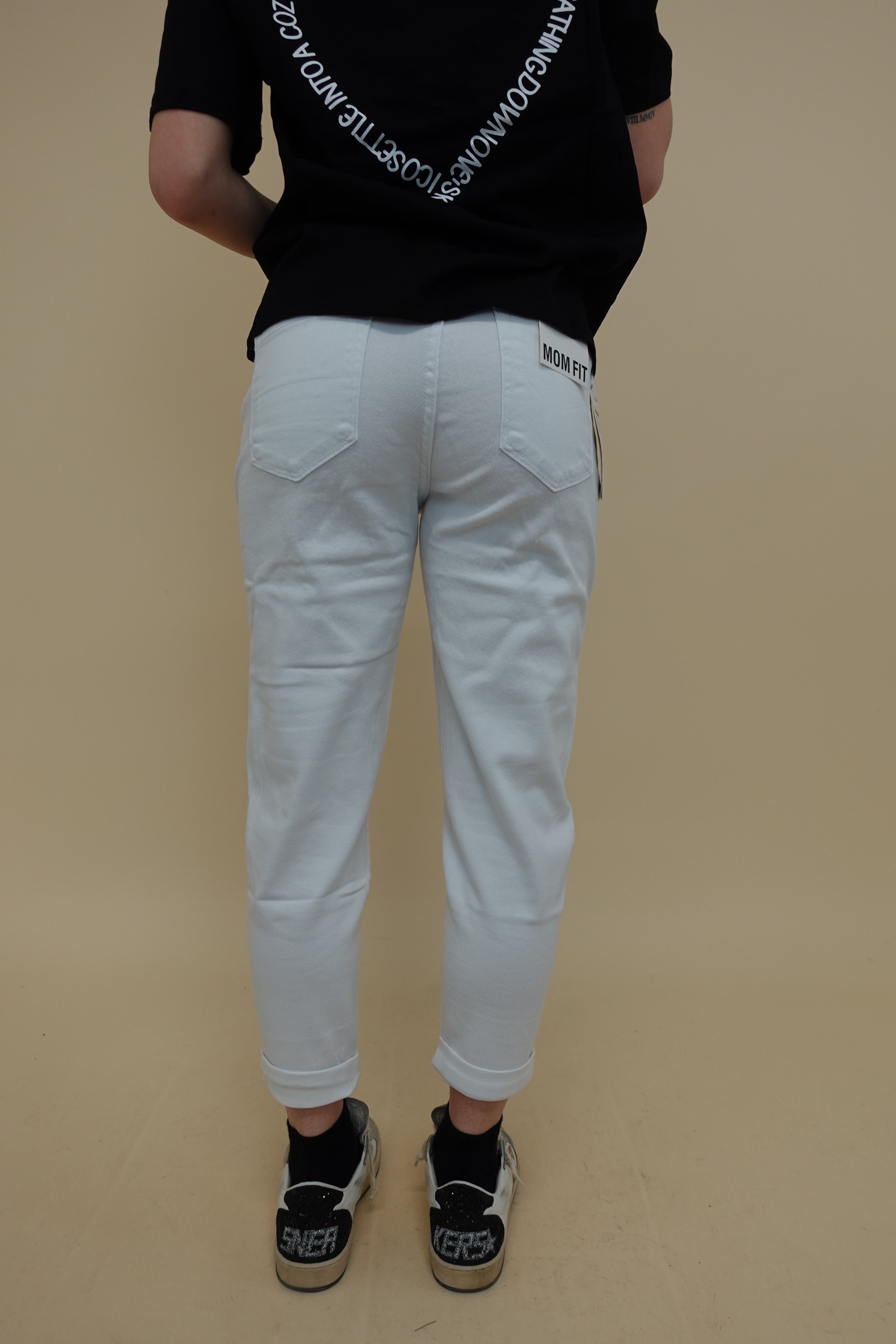 Jeans Momfit Bianco