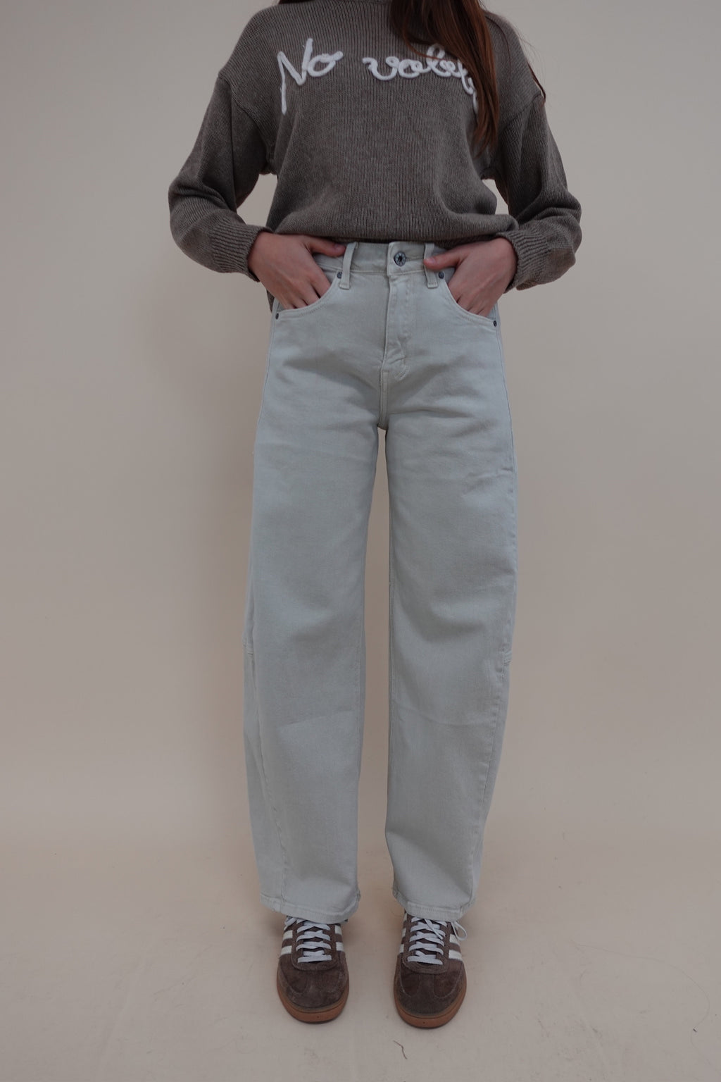 Jeans Balloon Beige