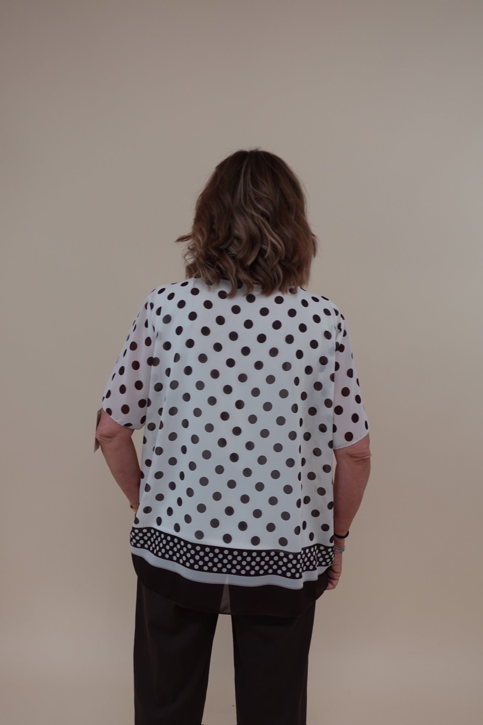 Maglia Over Pois Bianca