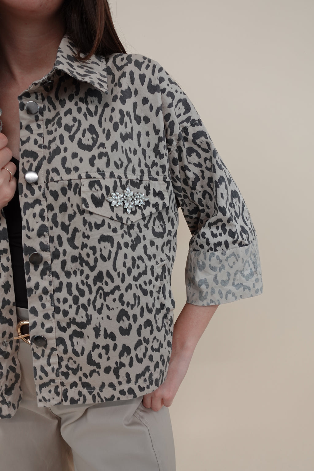 Giacca Shine Leopard