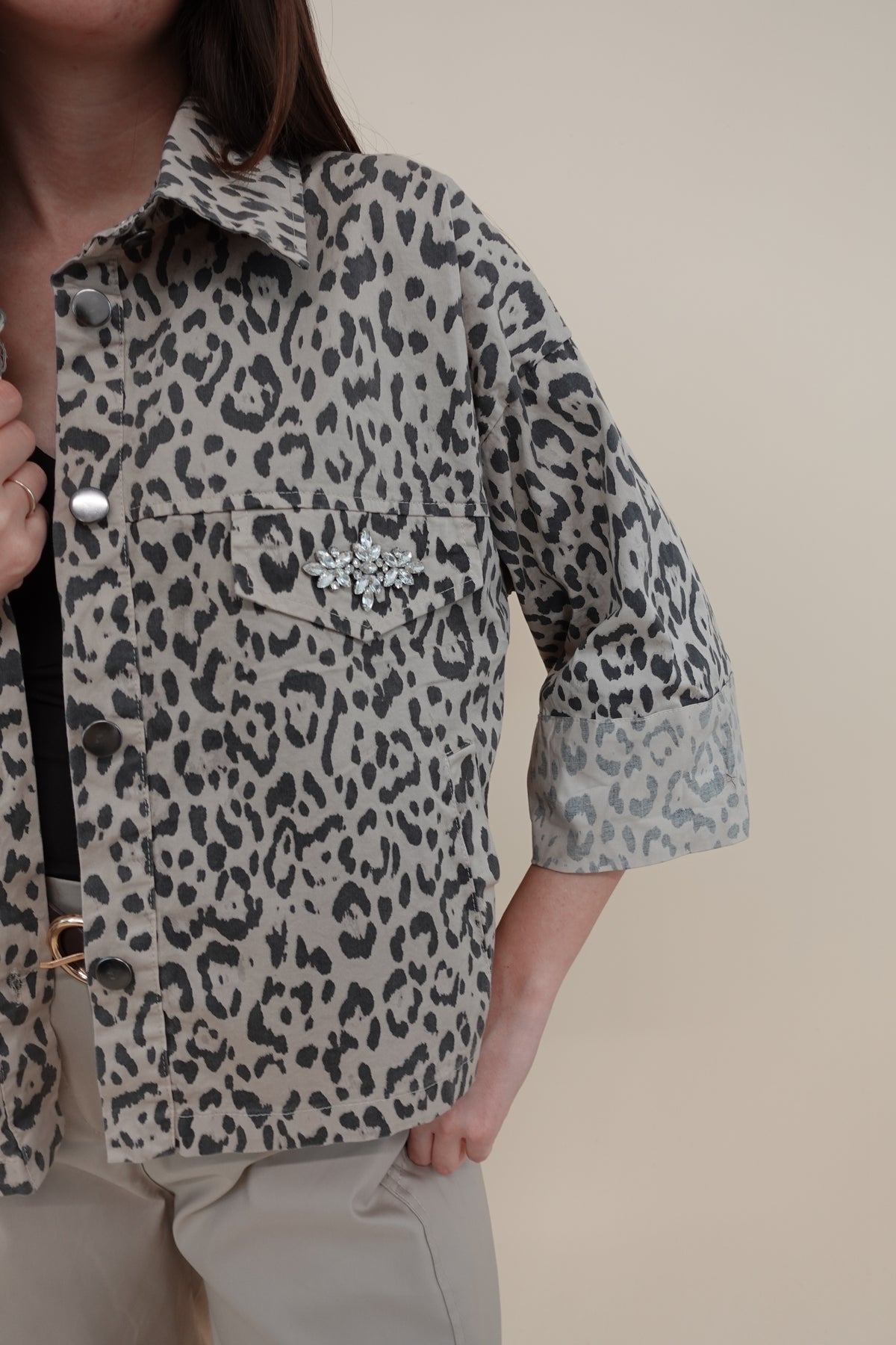 Giacca Shine Leopard