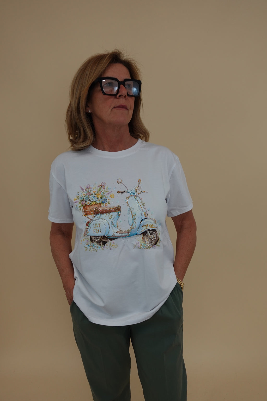 T-shirt Vespa Azzurra