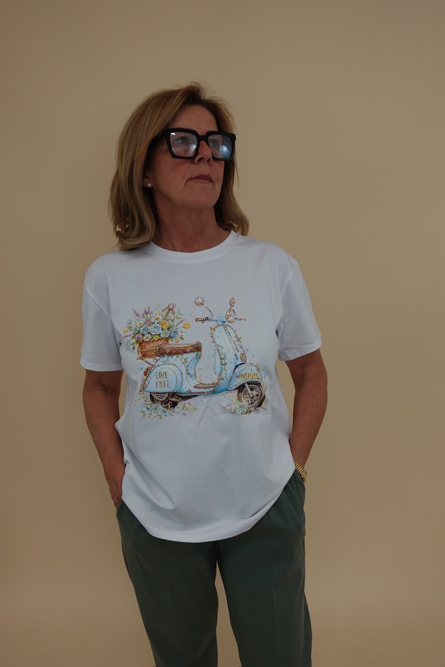 T-shirt Vespa Azzurra