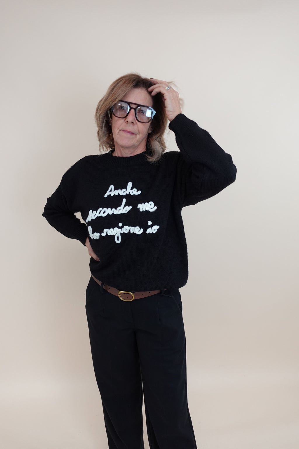 Maglione " Ho ragione " Nero