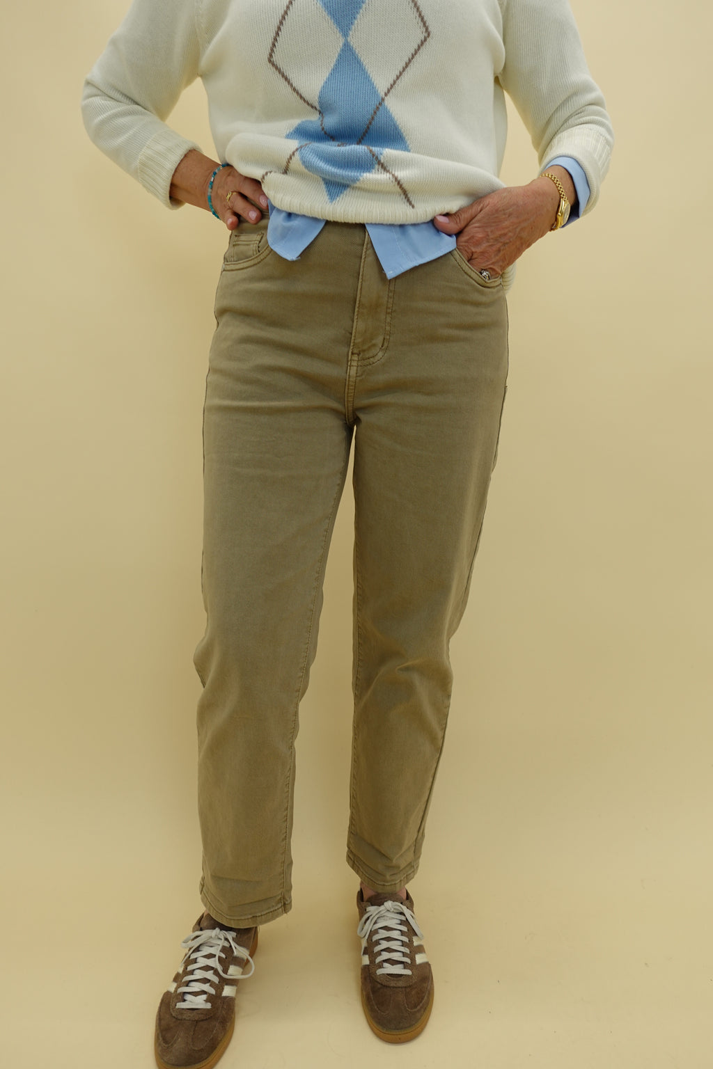 Jeans Momfit Cammello