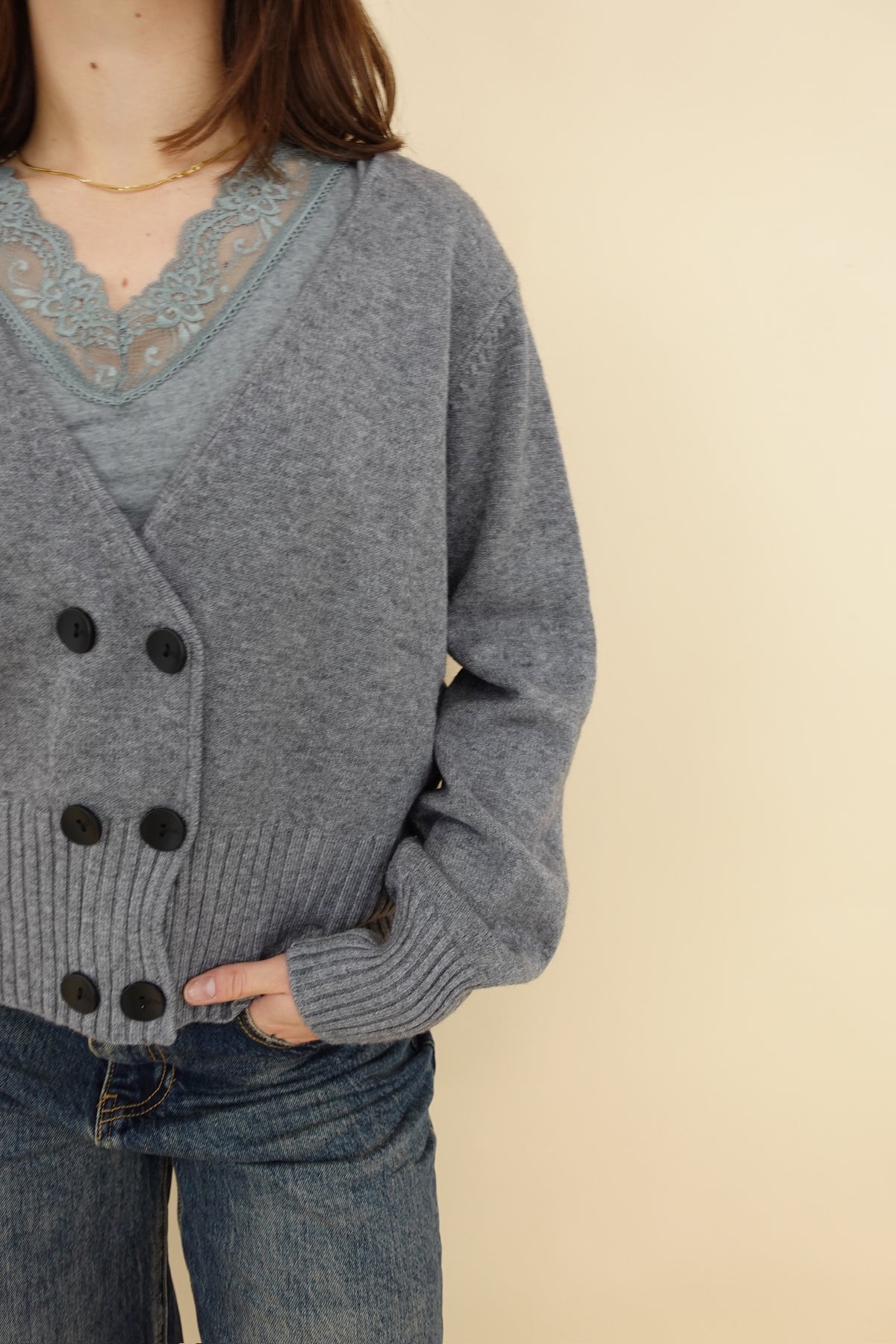 Cardigan Teresa Grigio