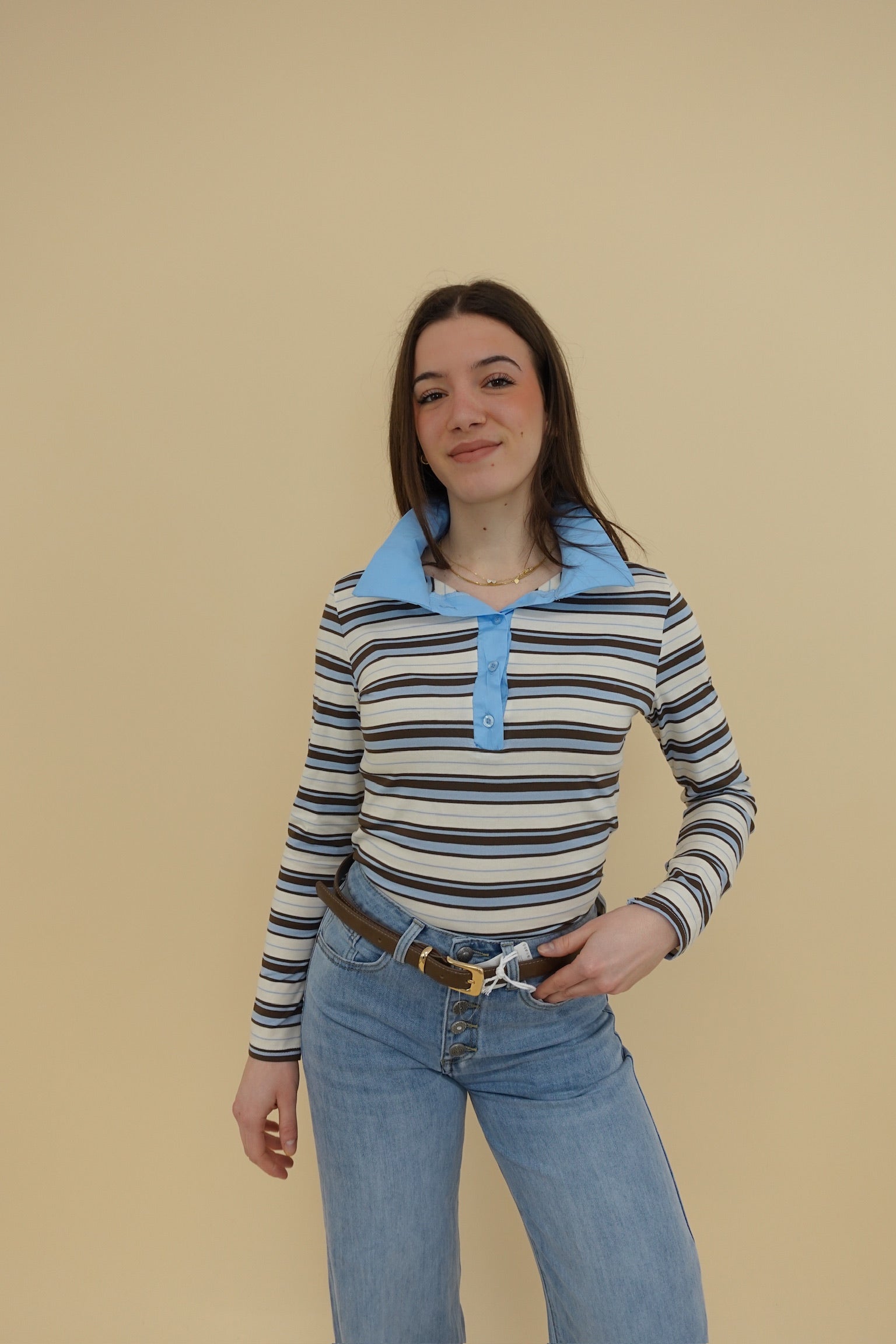 Body Polo Line Azzurra