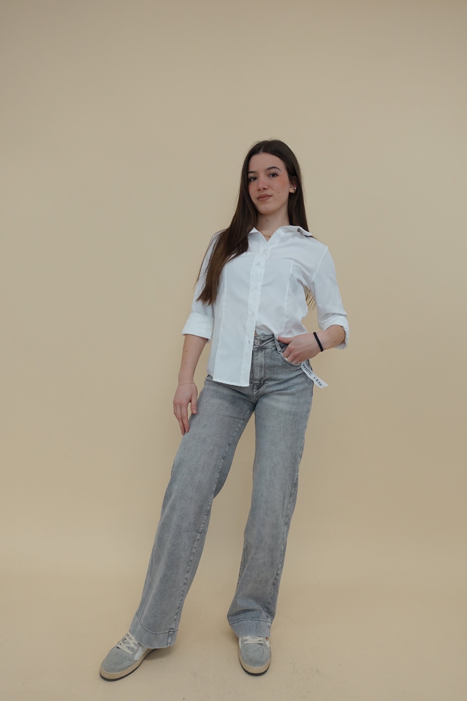 Jeans Palazzo Grigio