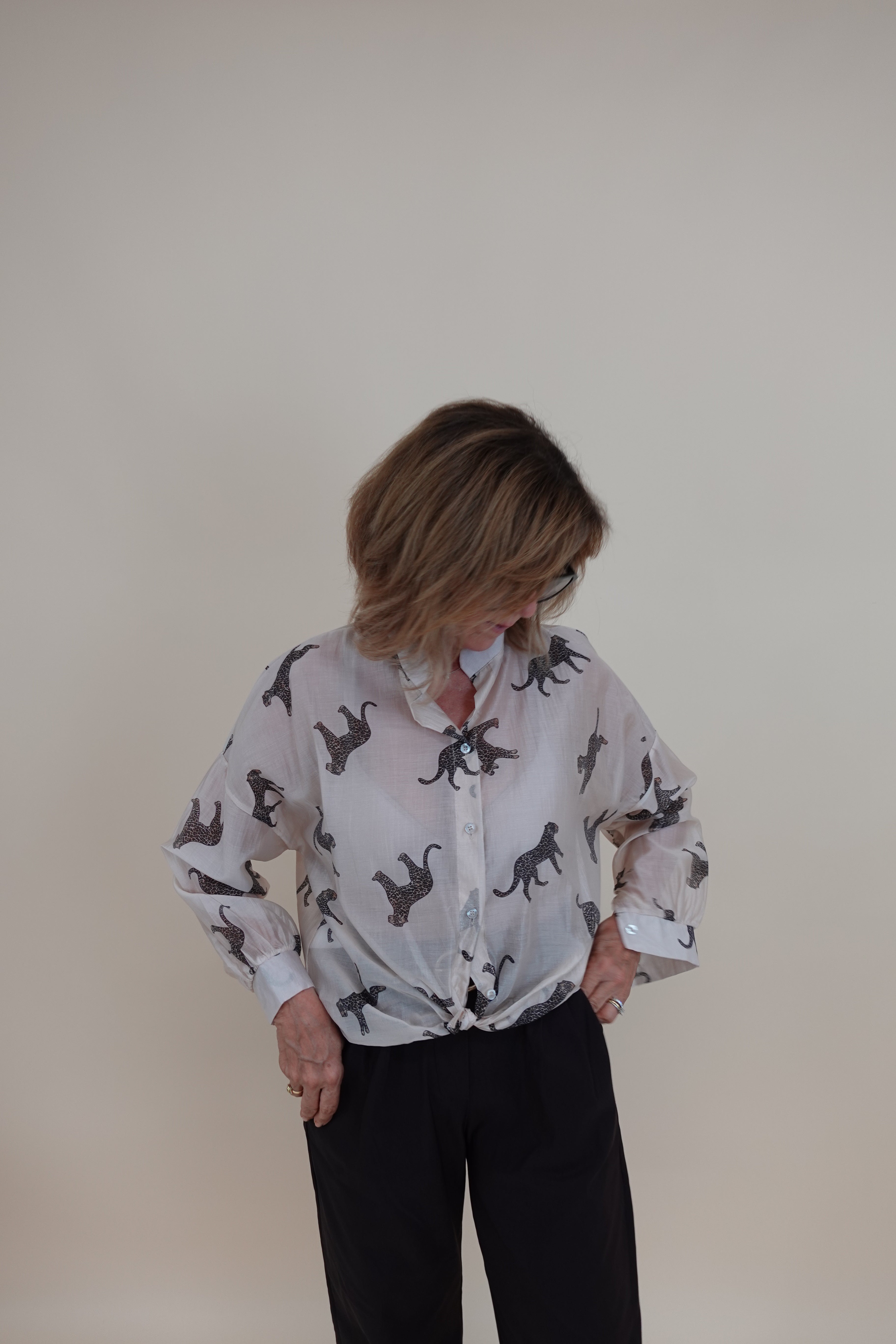 Camicia Ghepardo beige