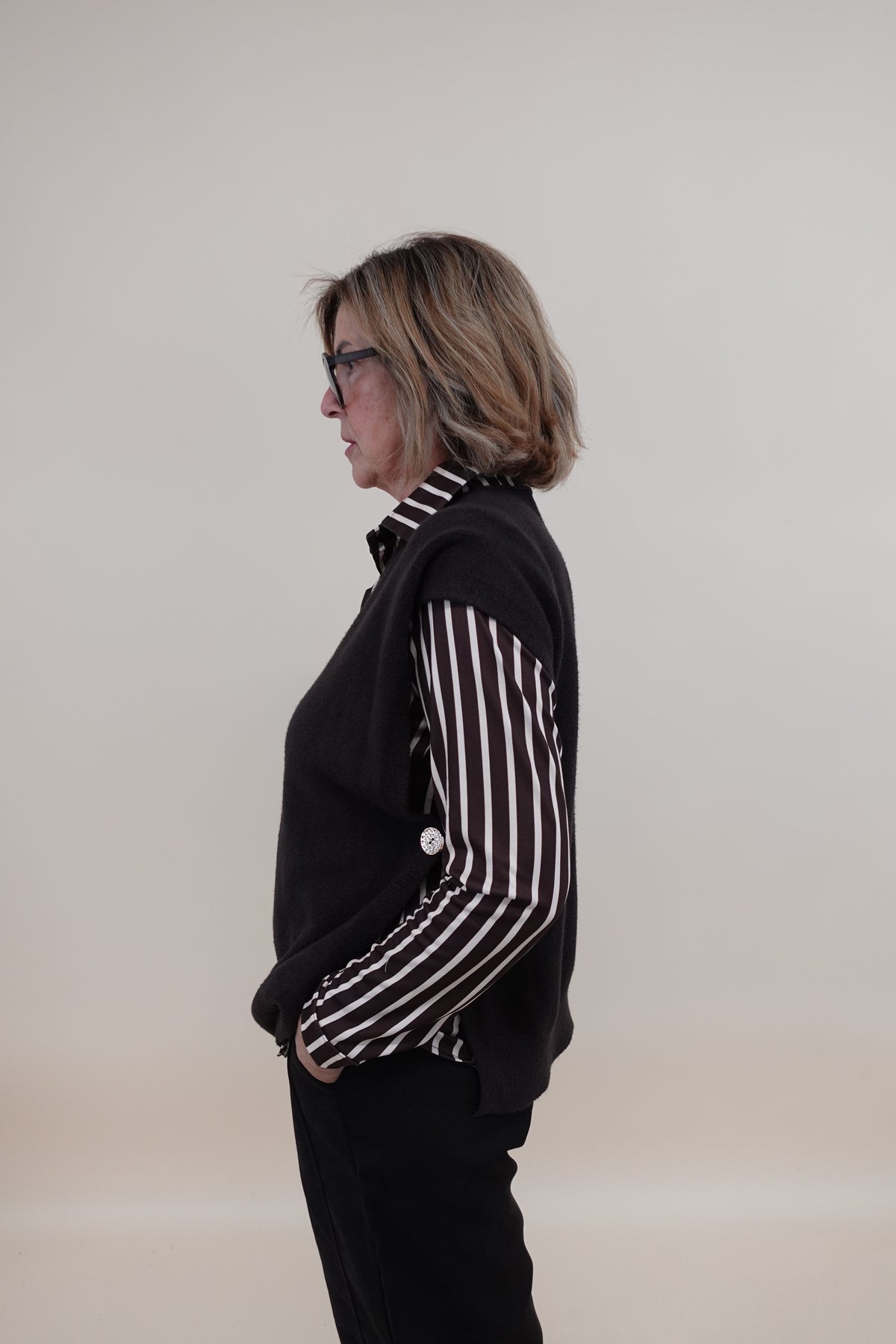 Gilet Carmen Marrone