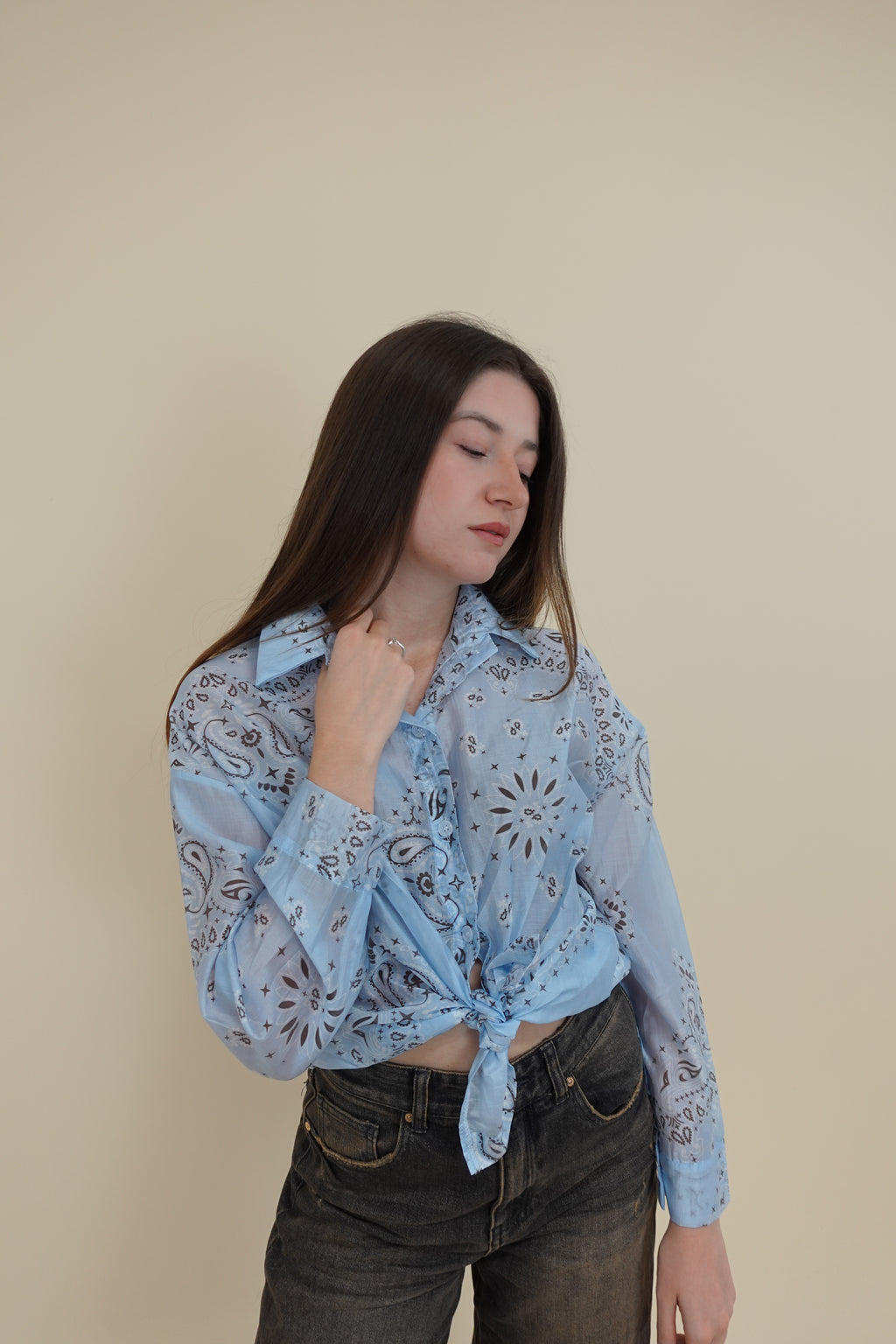 Camicia Bandana Azzurra