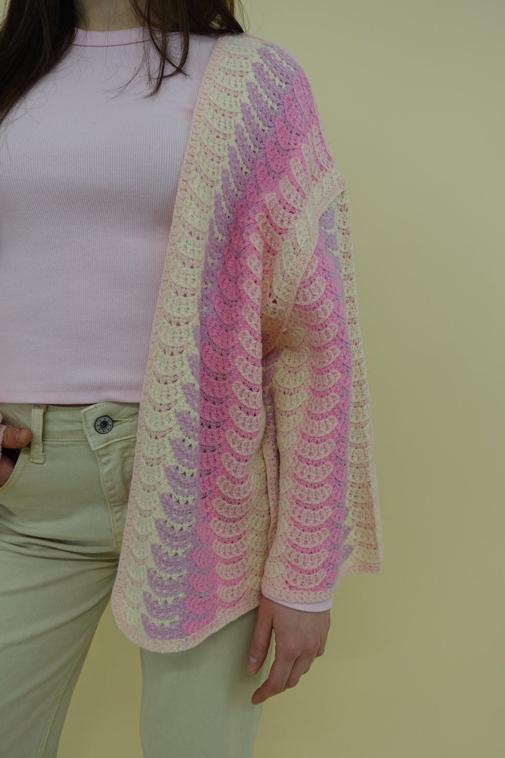 Cardigan Rainbow Rosa