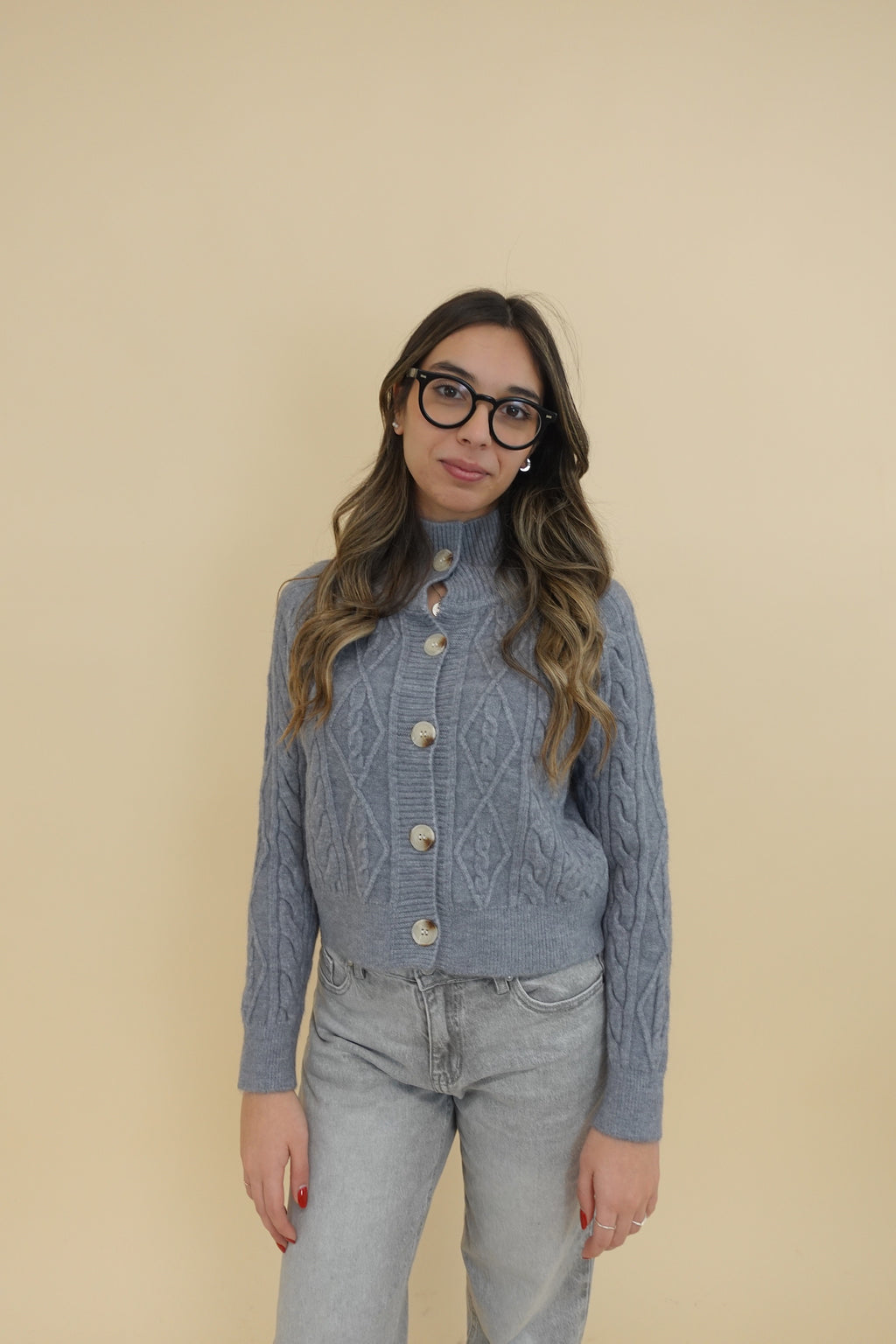 Cardigan Badia Grigio