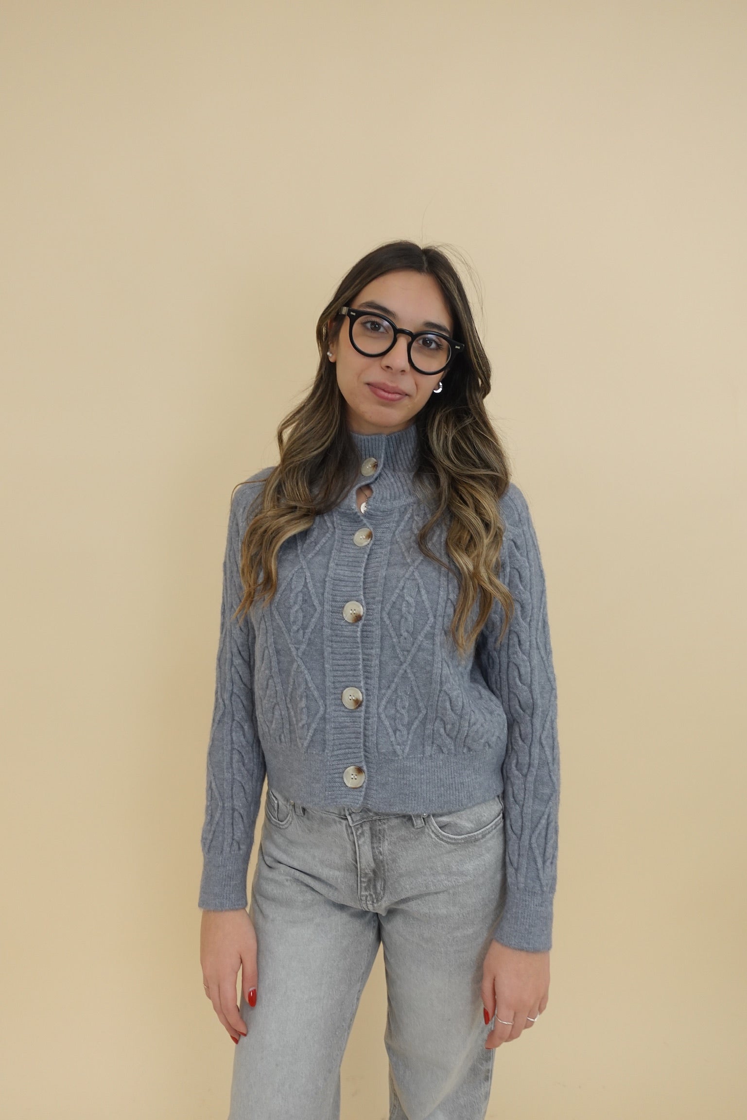 Cardigan Badia Grigio