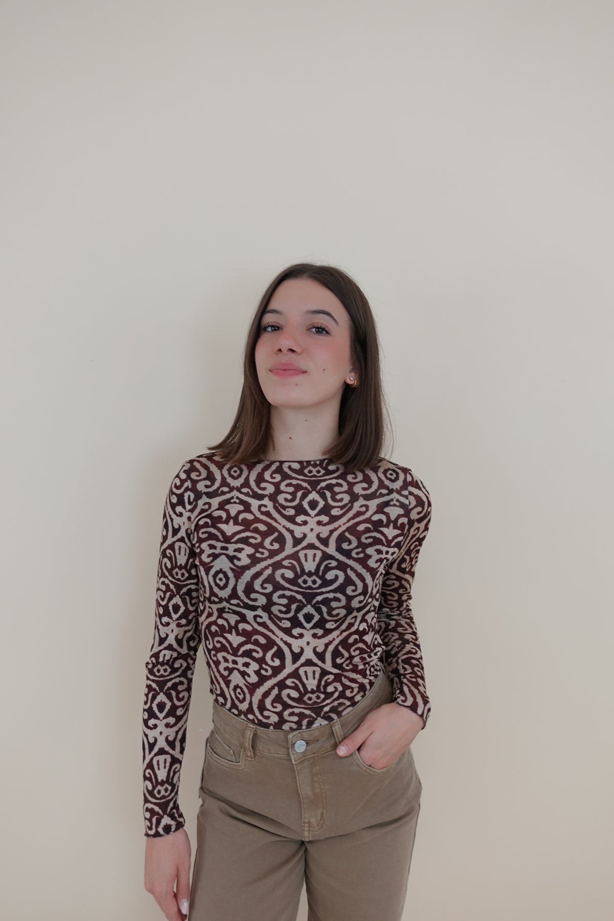 Maglia Cashmere Blend Bordeaux