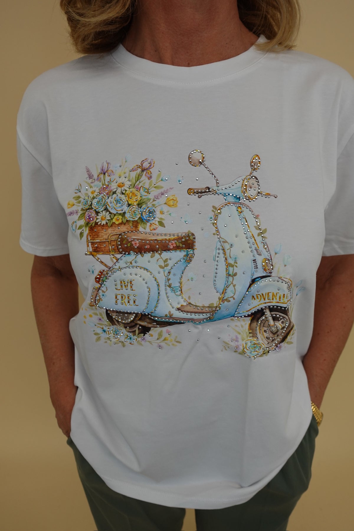 T-shirt Vespa Azzurra