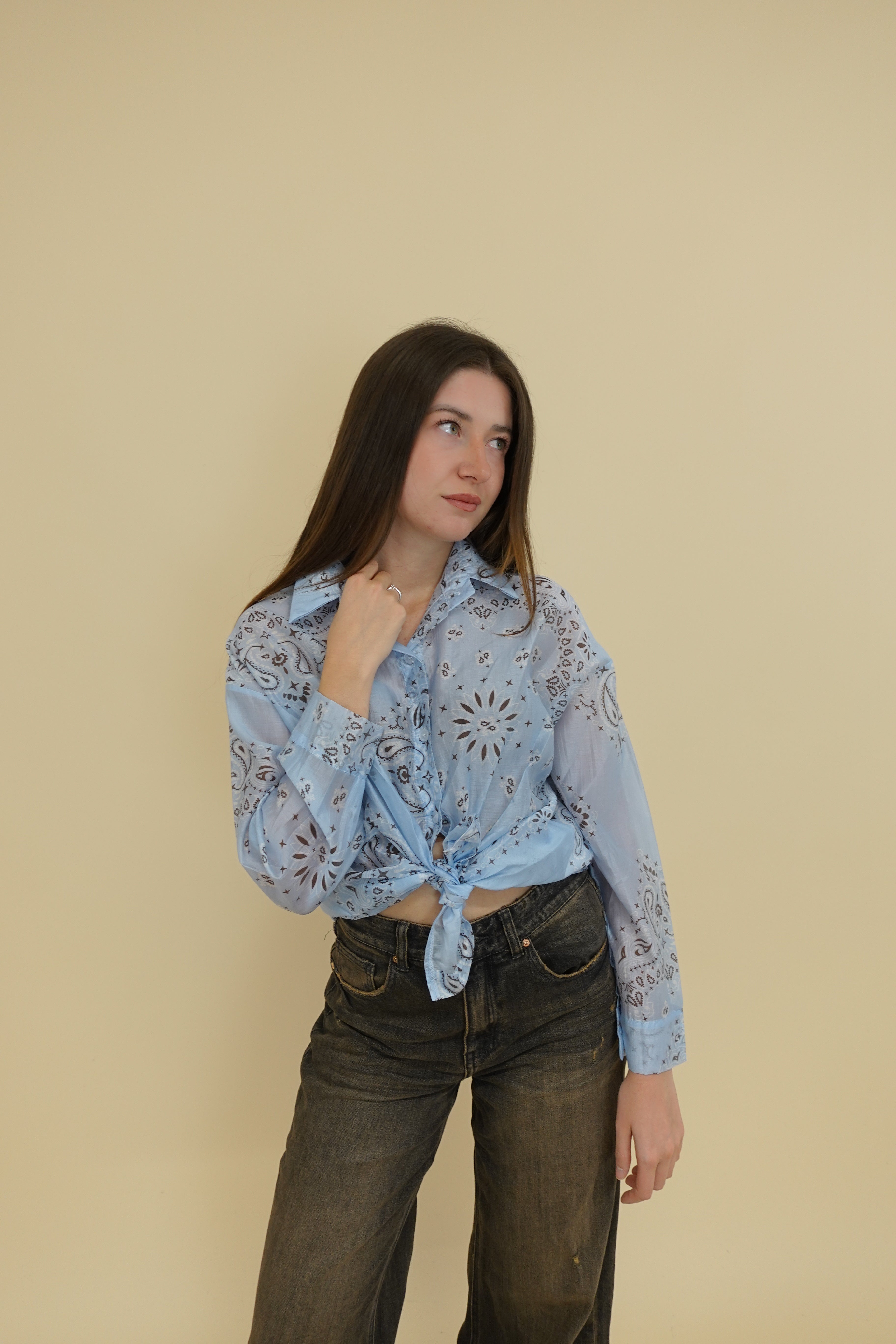 Camicia Bandana Azzurra