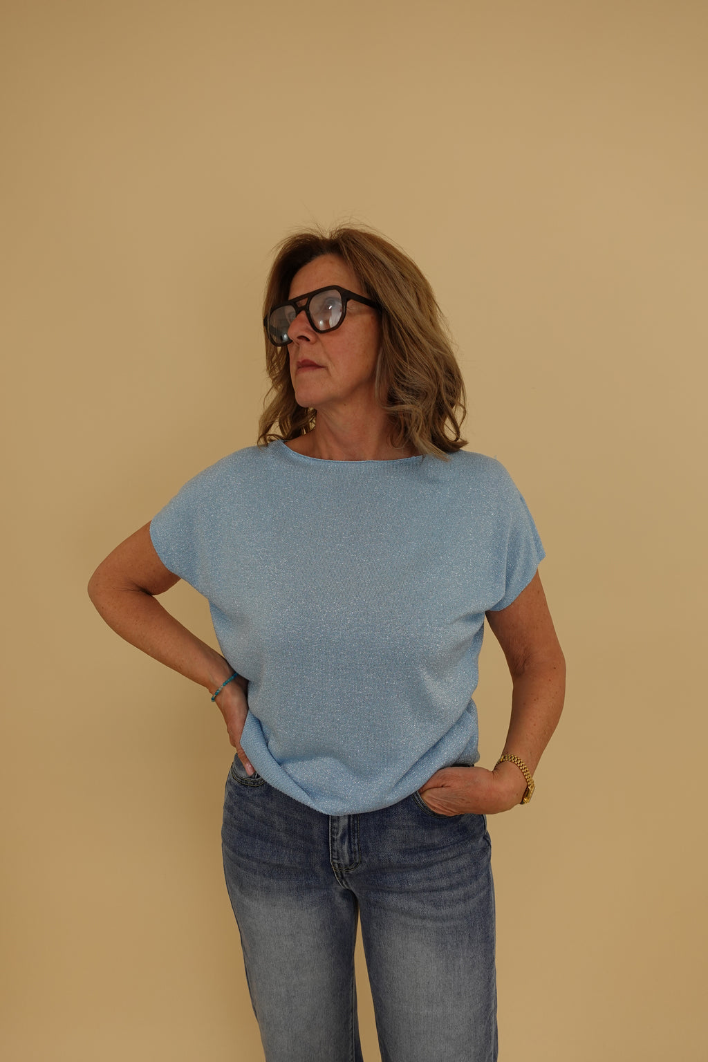 Maglia Lurex Azzurra