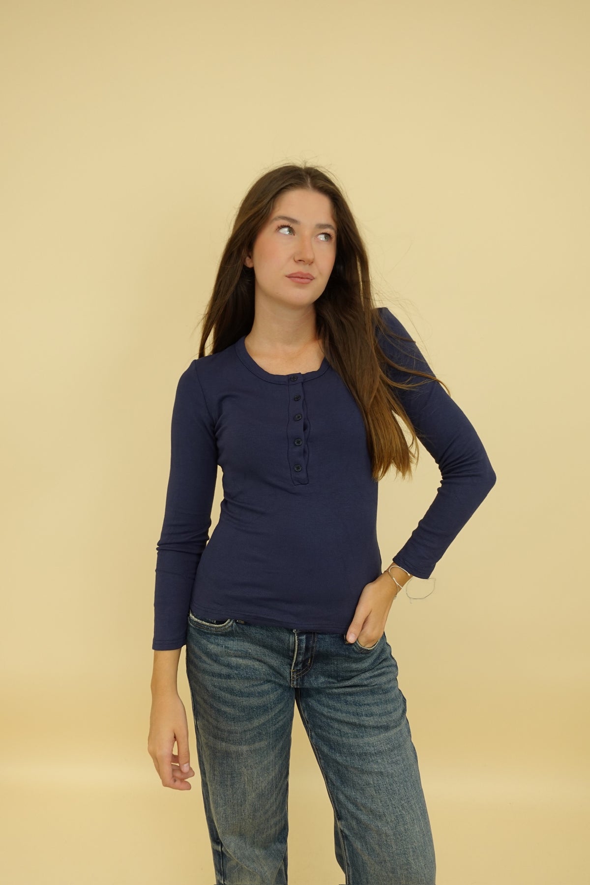 Maglia Serafino Blu