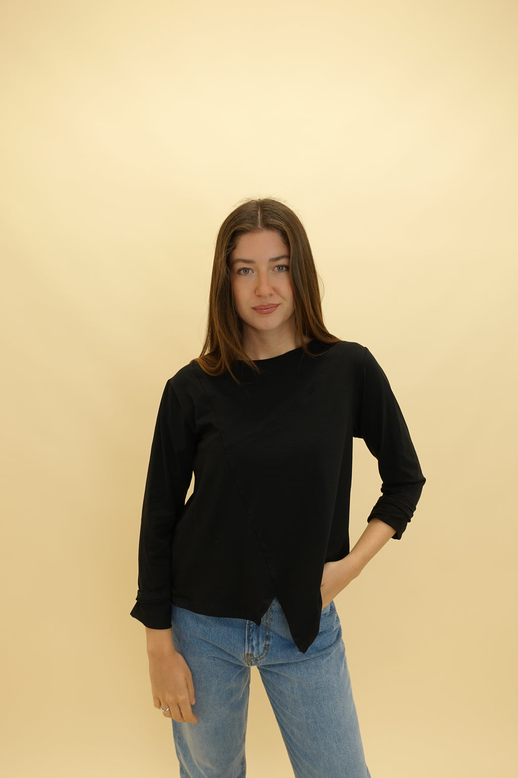 Maglia Assimmetrica Nero