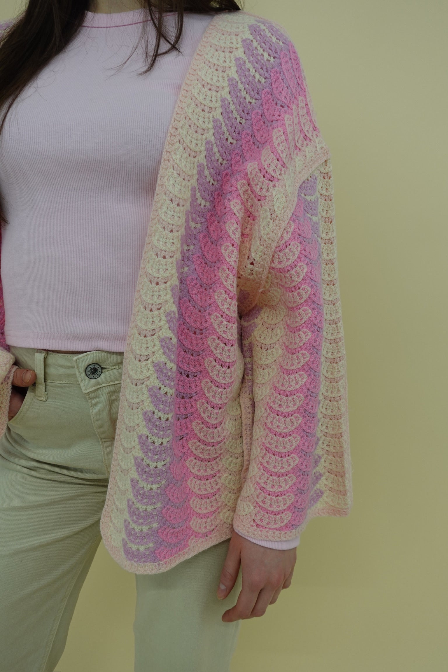 Cardigan Rainbow Rosa