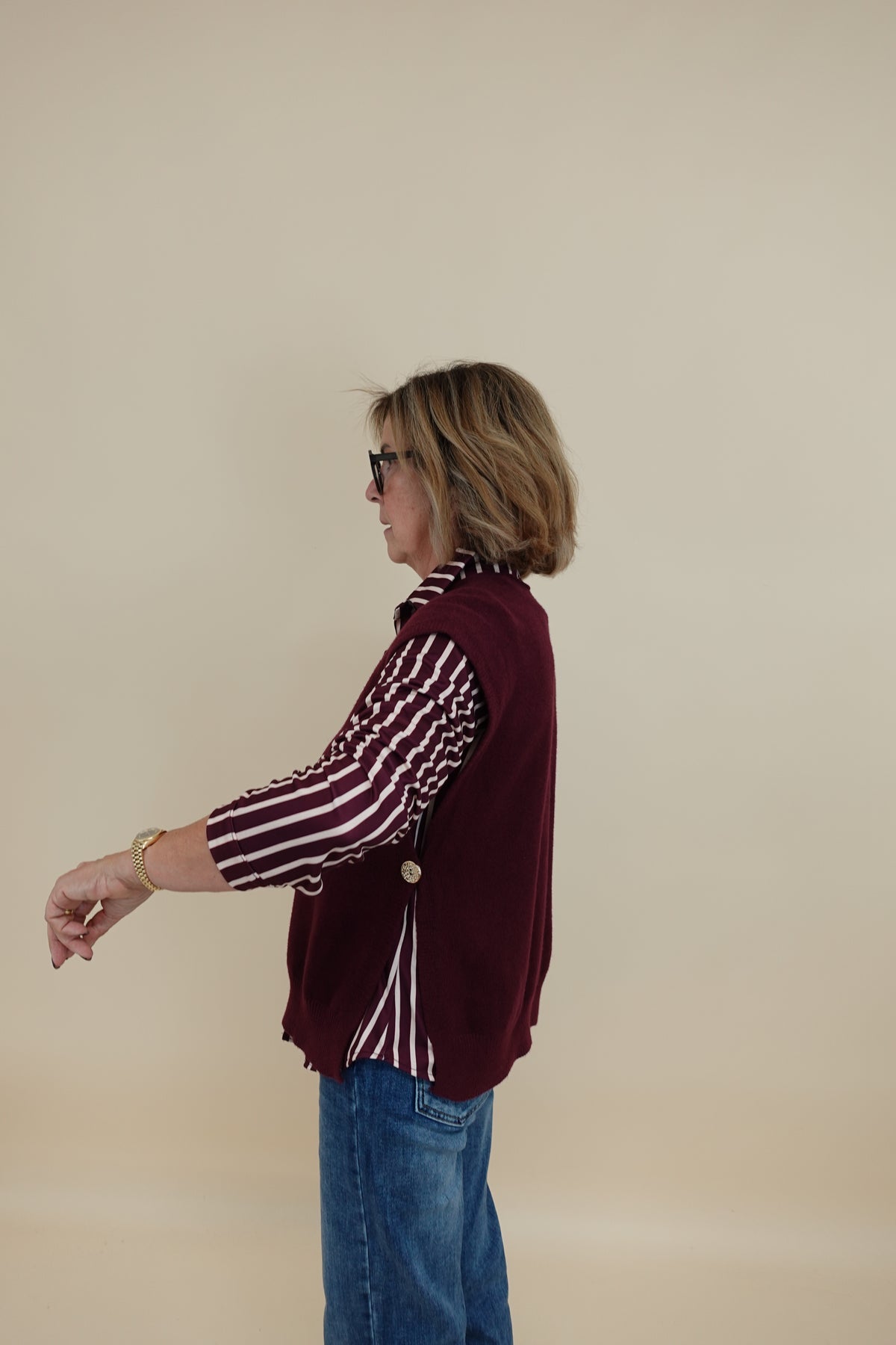 Gilet Carmen Bordeaux