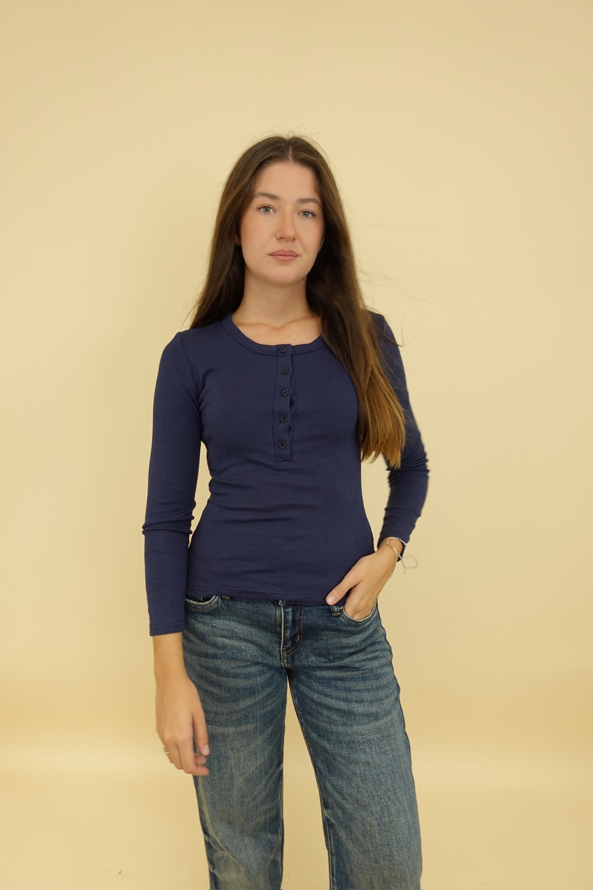Maglia Serafino Blu