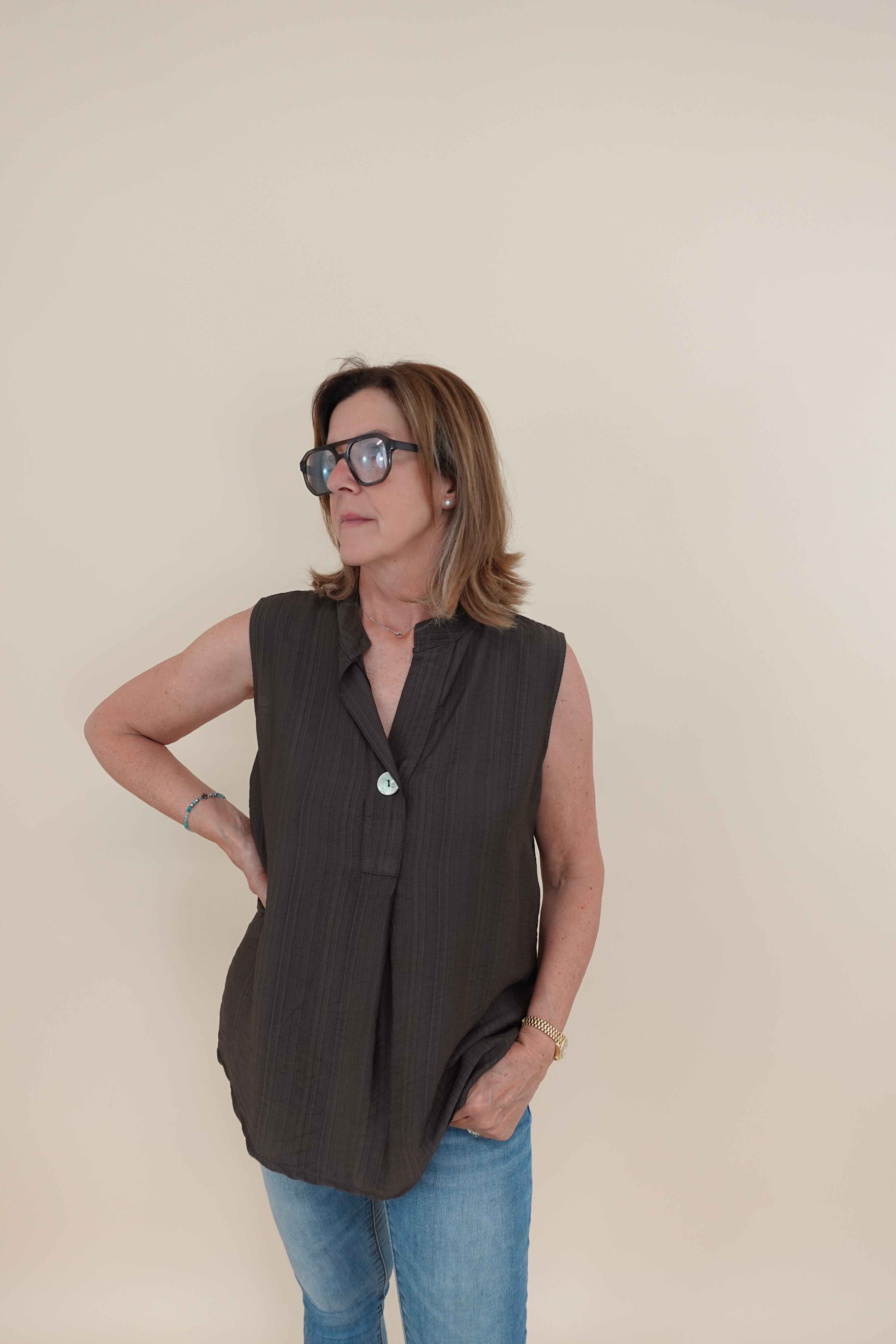 Camicia Federica Marrone