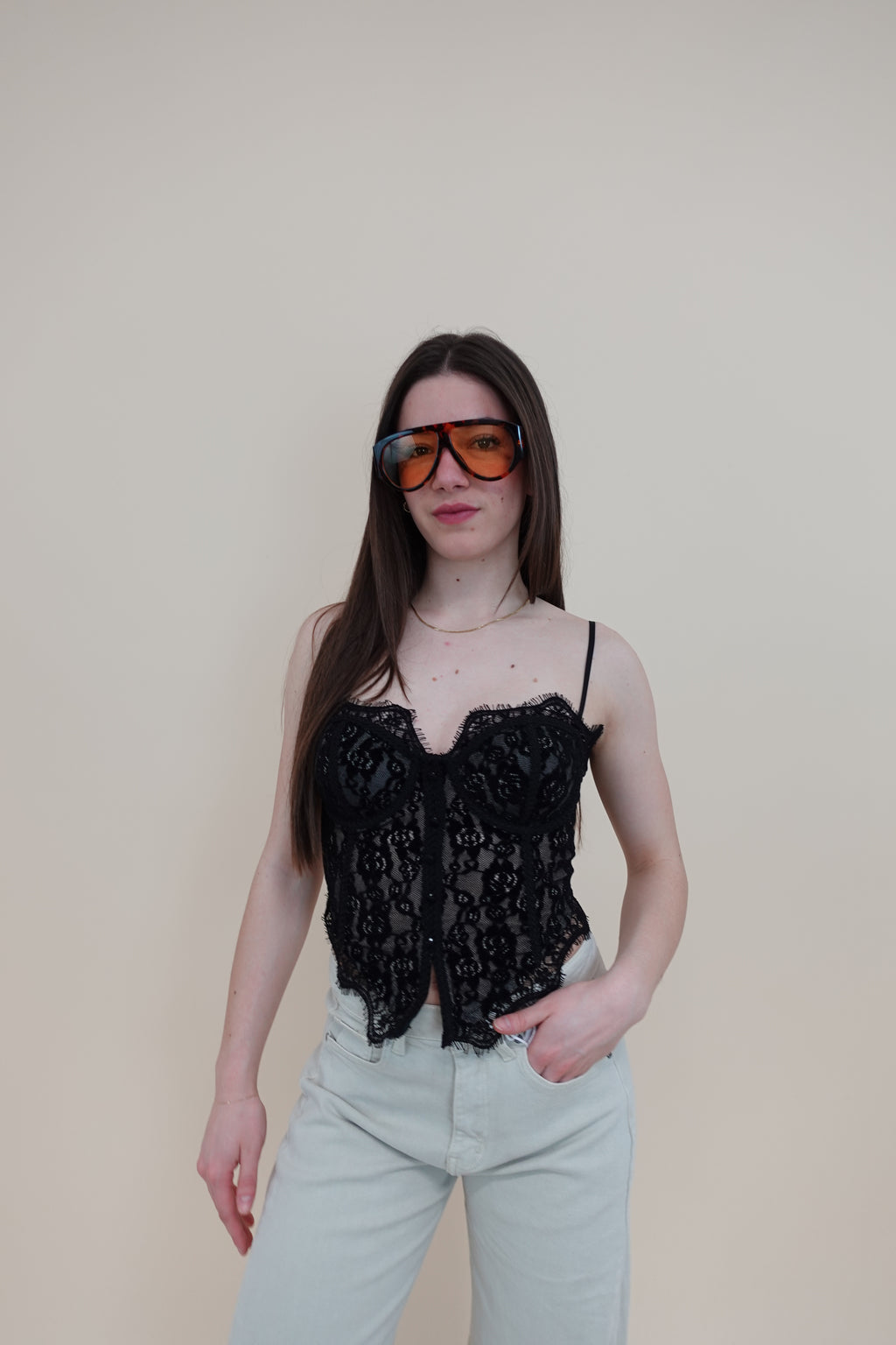 Corsetto Pizzo Black