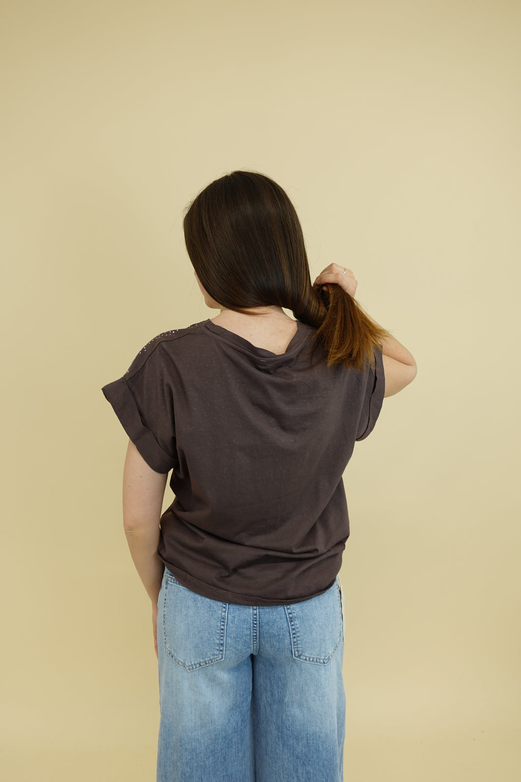 T-shirt Brillo Marrone
