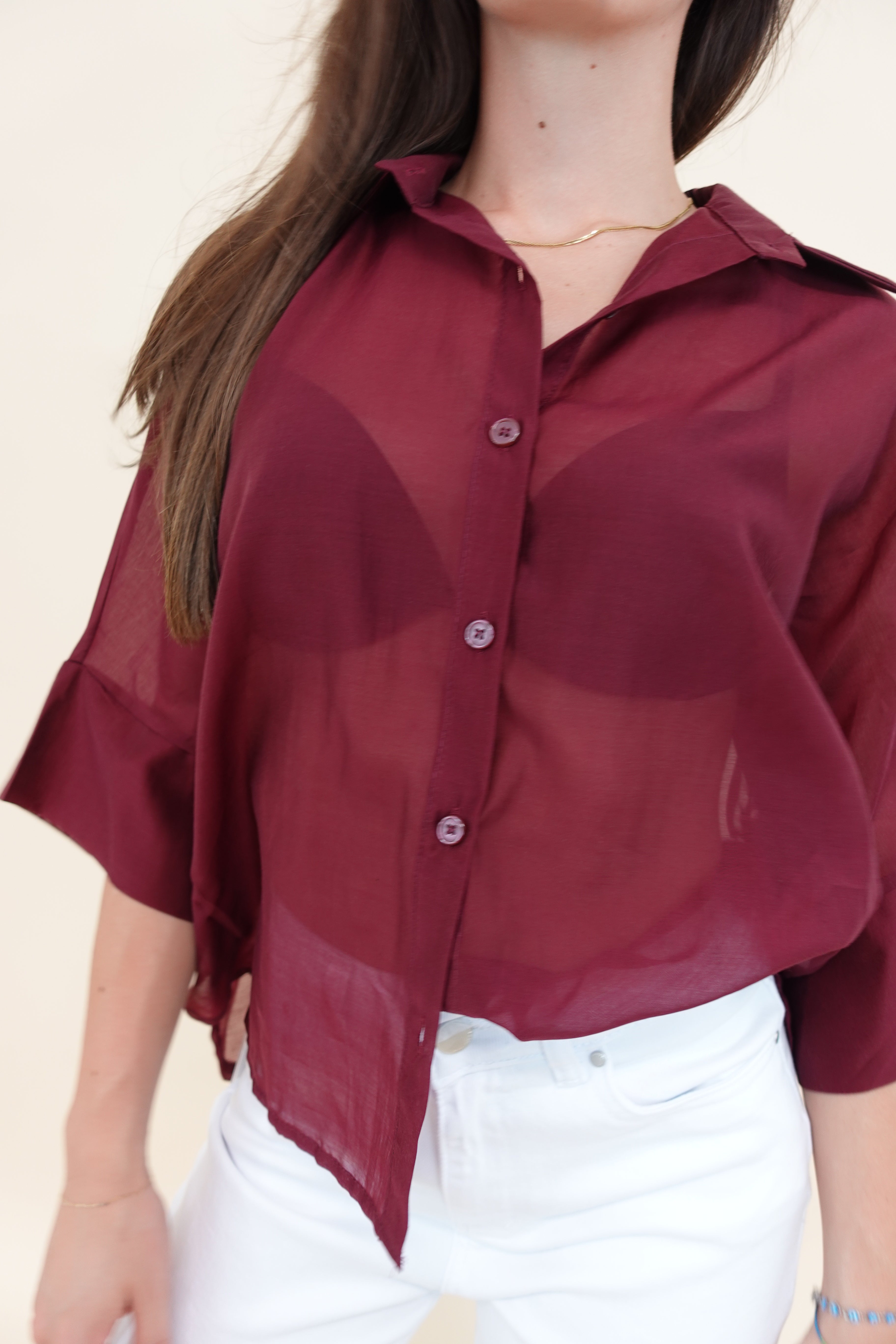 Camicia Forest Bordeaux