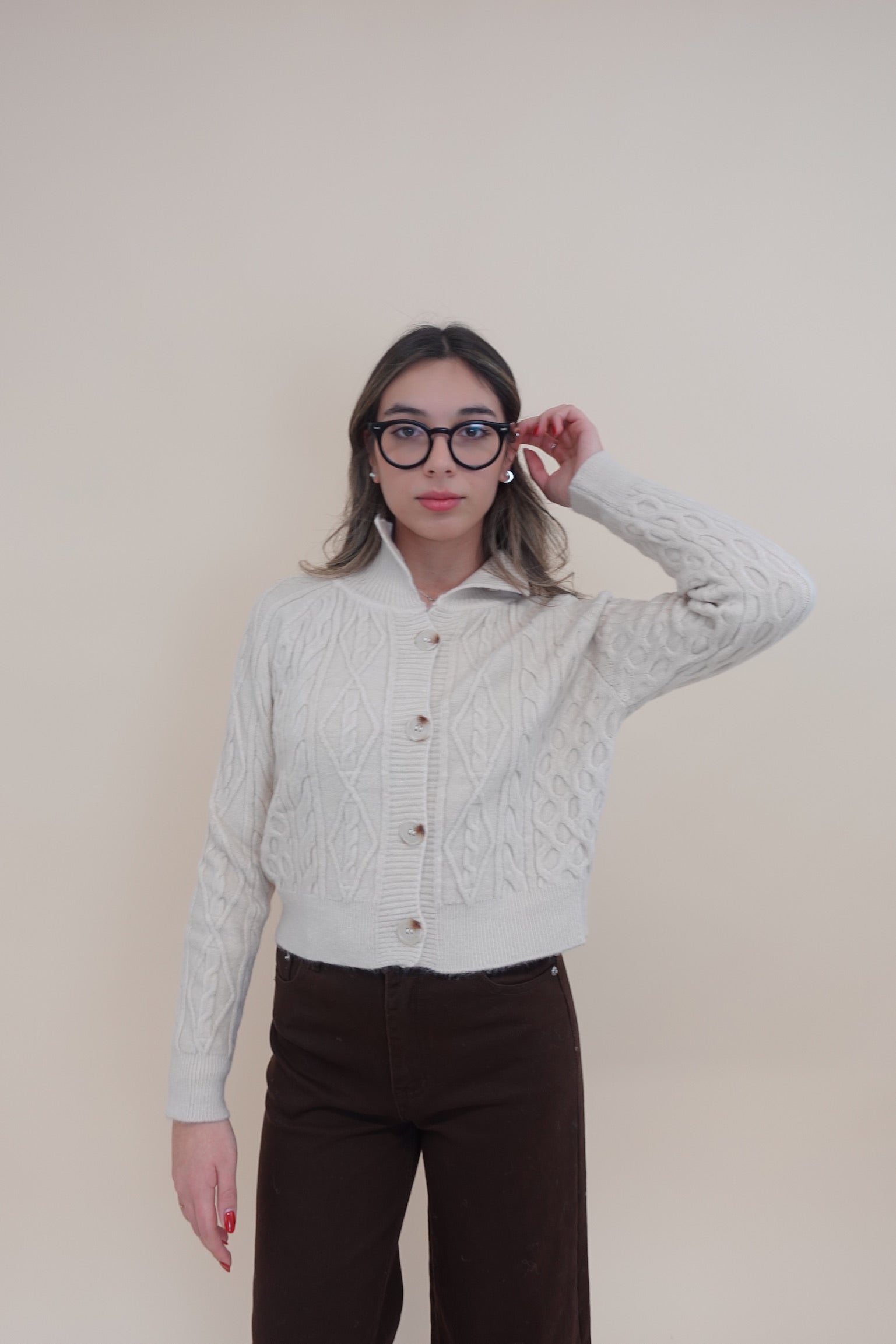 Cardigan Badia Beige